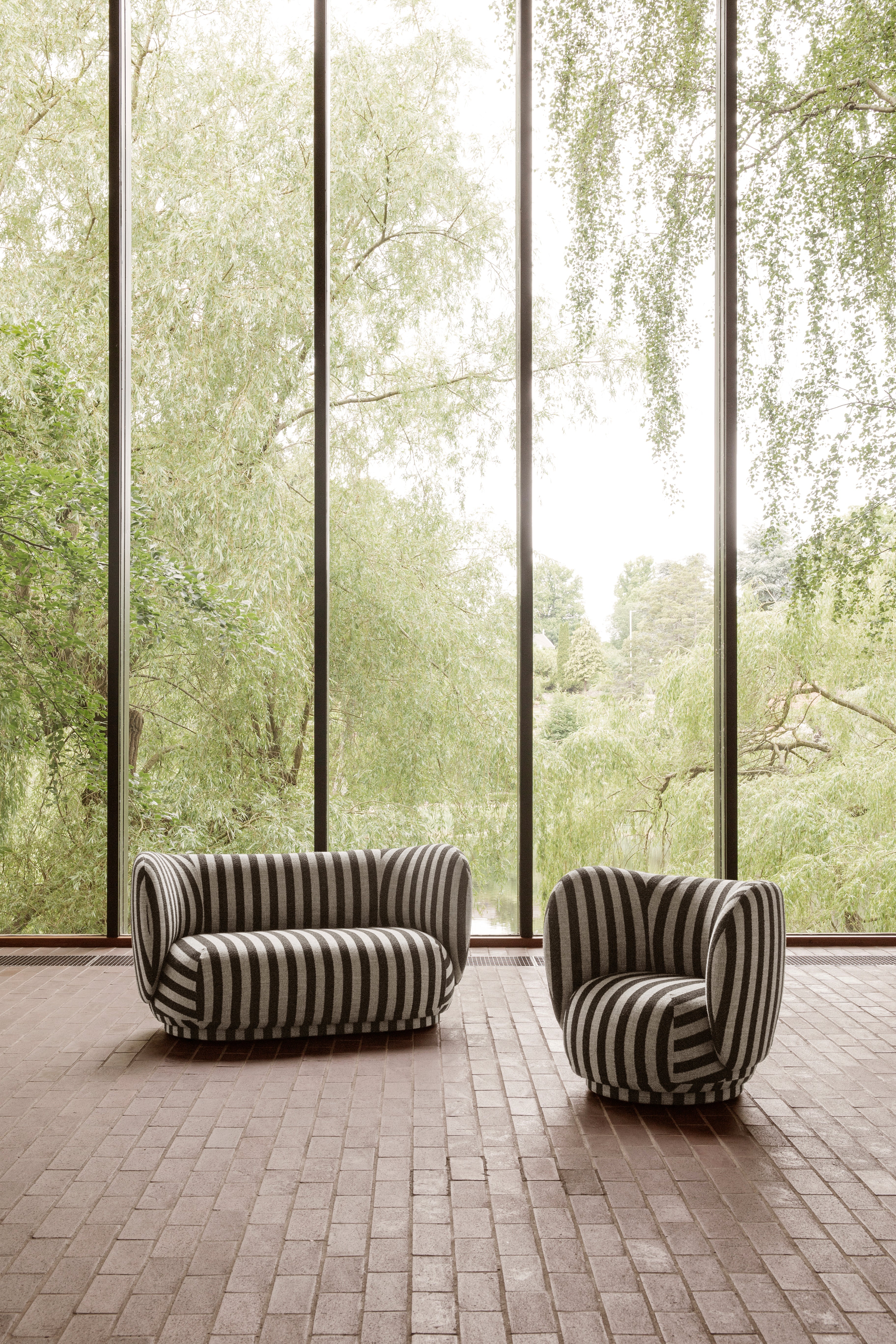 Rico Louisiana Schwarz -Weiß -Sofa