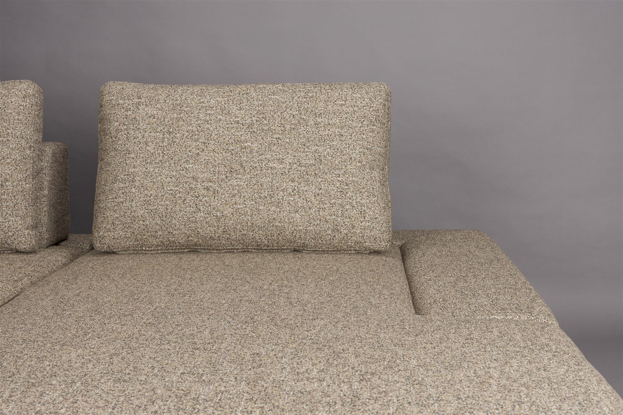 Linke Ecke Shelly Dark -Tone Melange mit einer schwarzen Basis