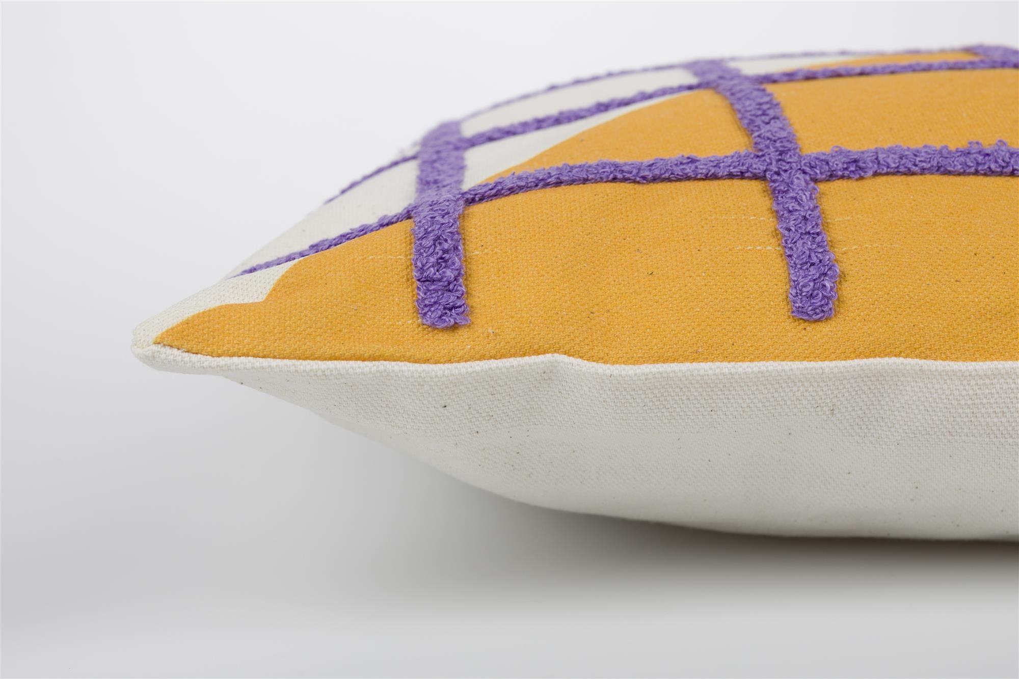 SOTA Cushion Orange with Purple Checkered Pattern