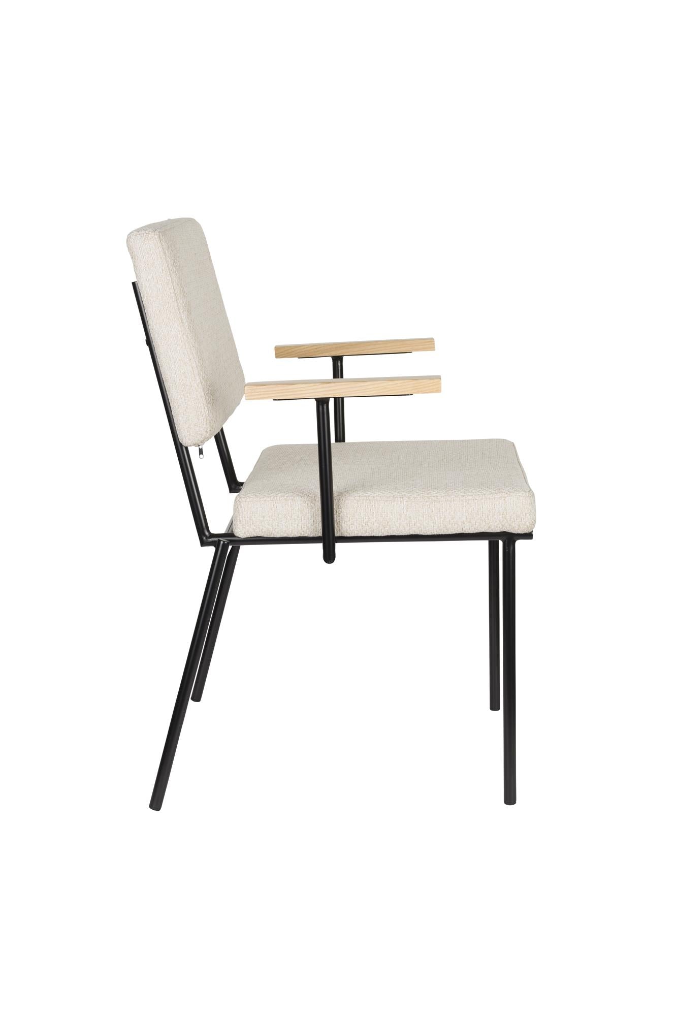 Stuhl mit Kollegen beige Armlehnen mit einer schwarzen Basis