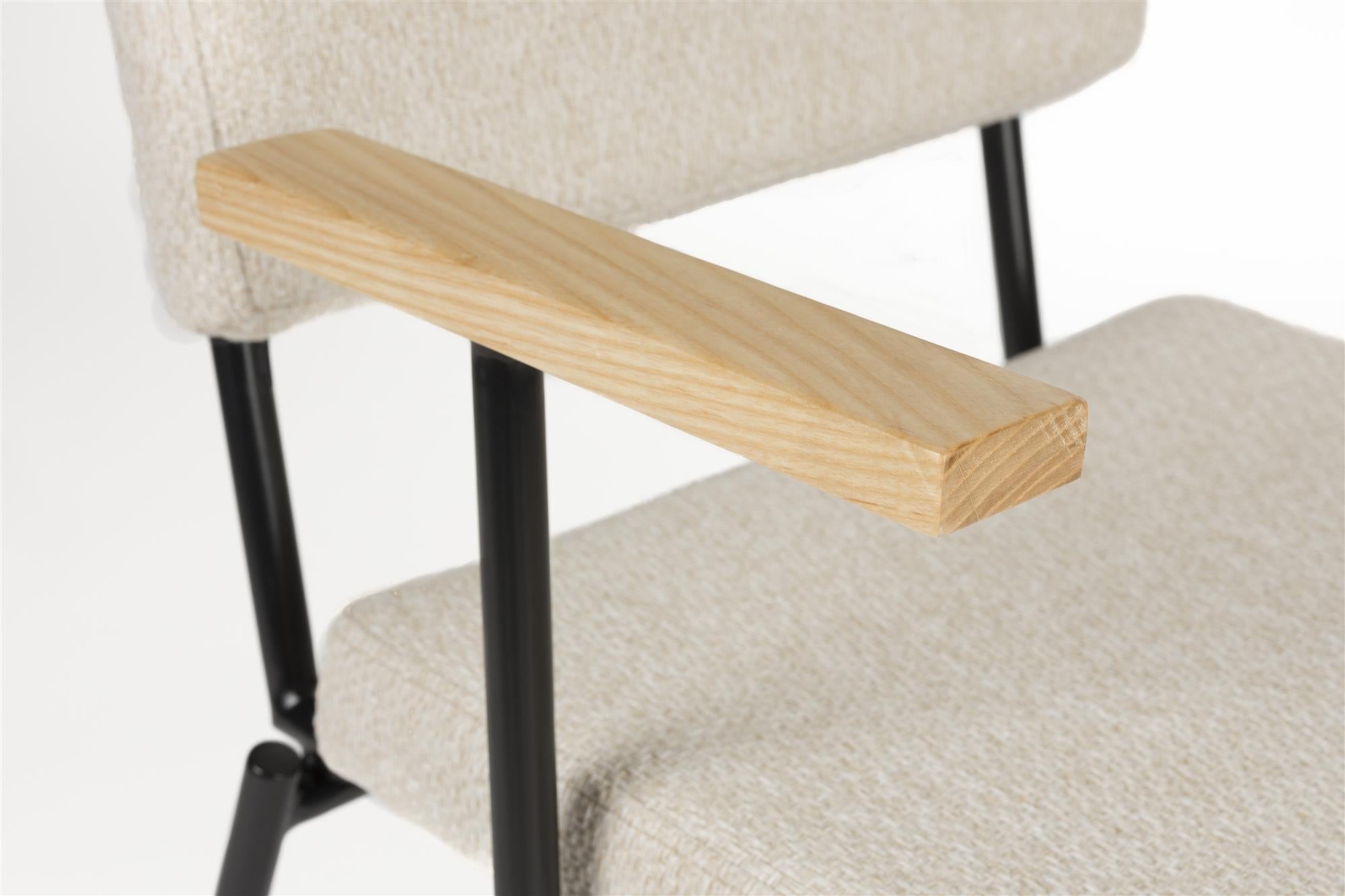 Stuhl mit Kollegen beige Armlehnen mit einer schwarzen Basis