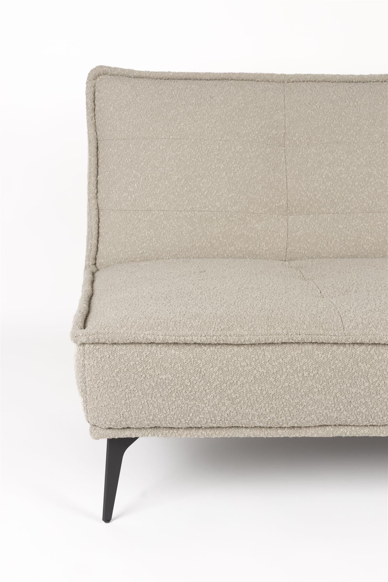 Ausziehbares Sofa CIELKE beige mit schwarzem Gestell