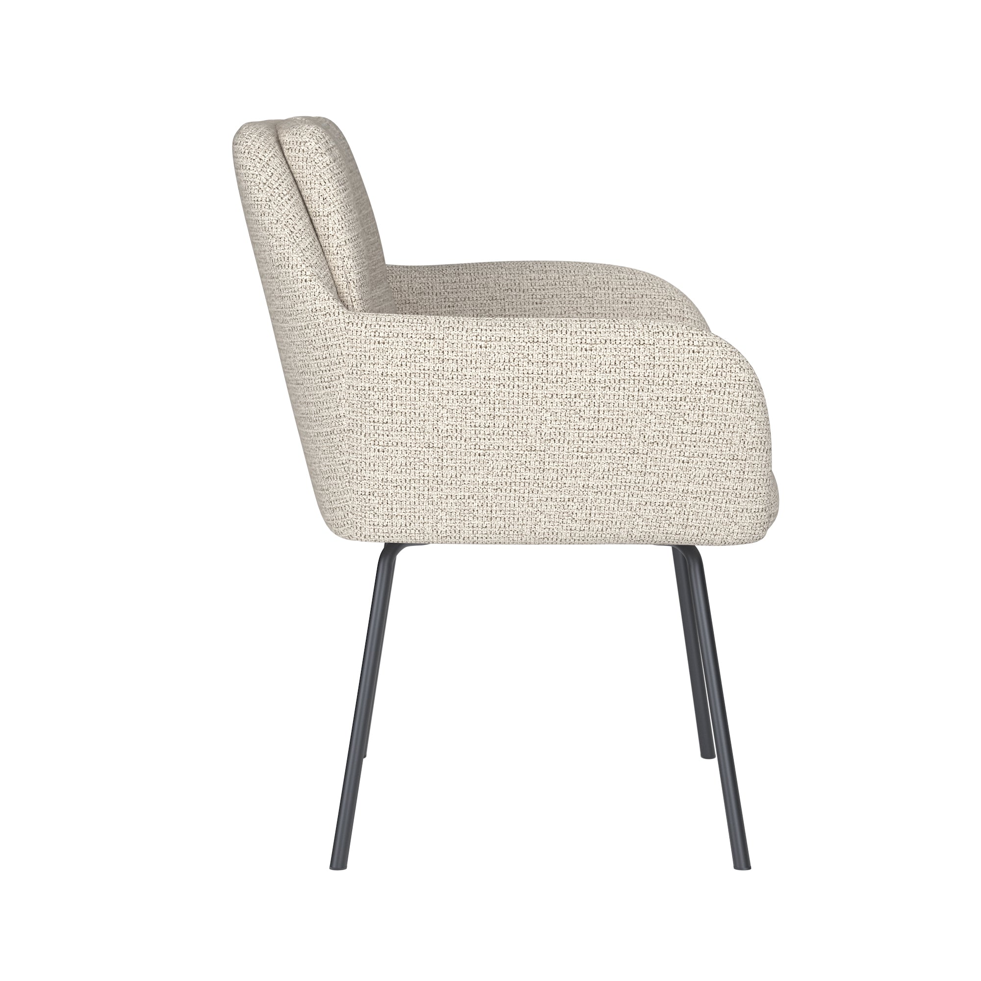 PETE chair white with black base