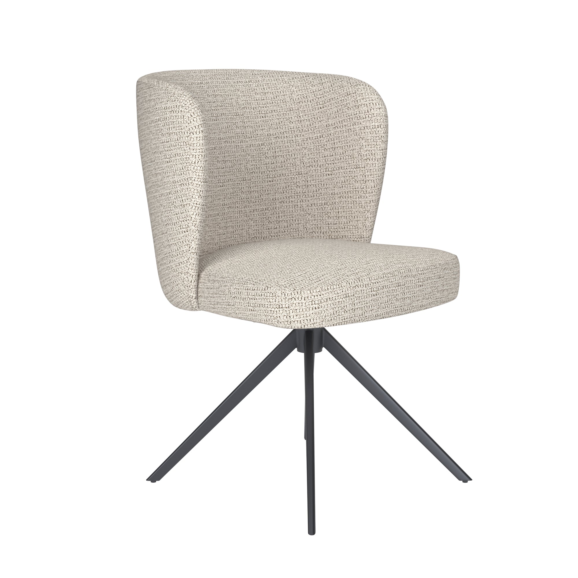 Stuhl STAN weiß meliert mit schwarzem Gestell