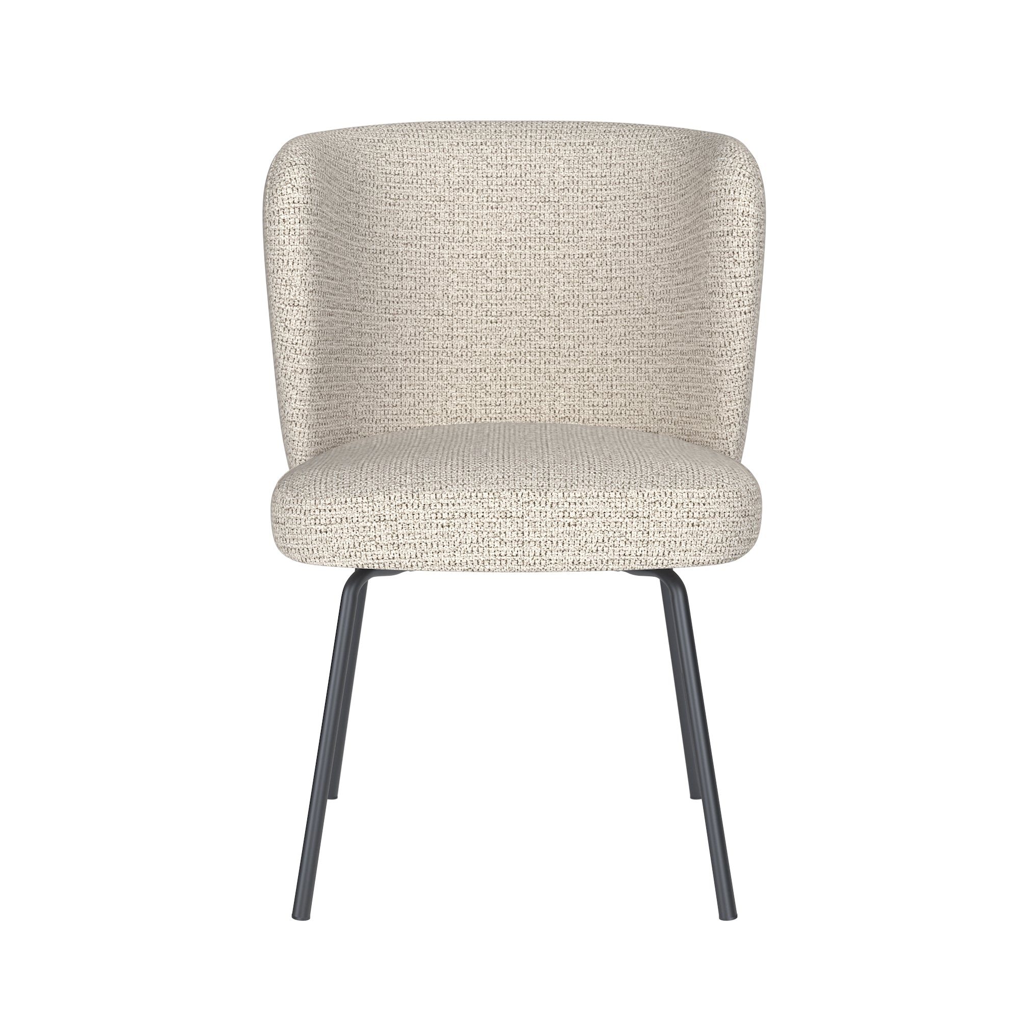 Stuhl STAN weiß meliert mit schwarzem Gestell