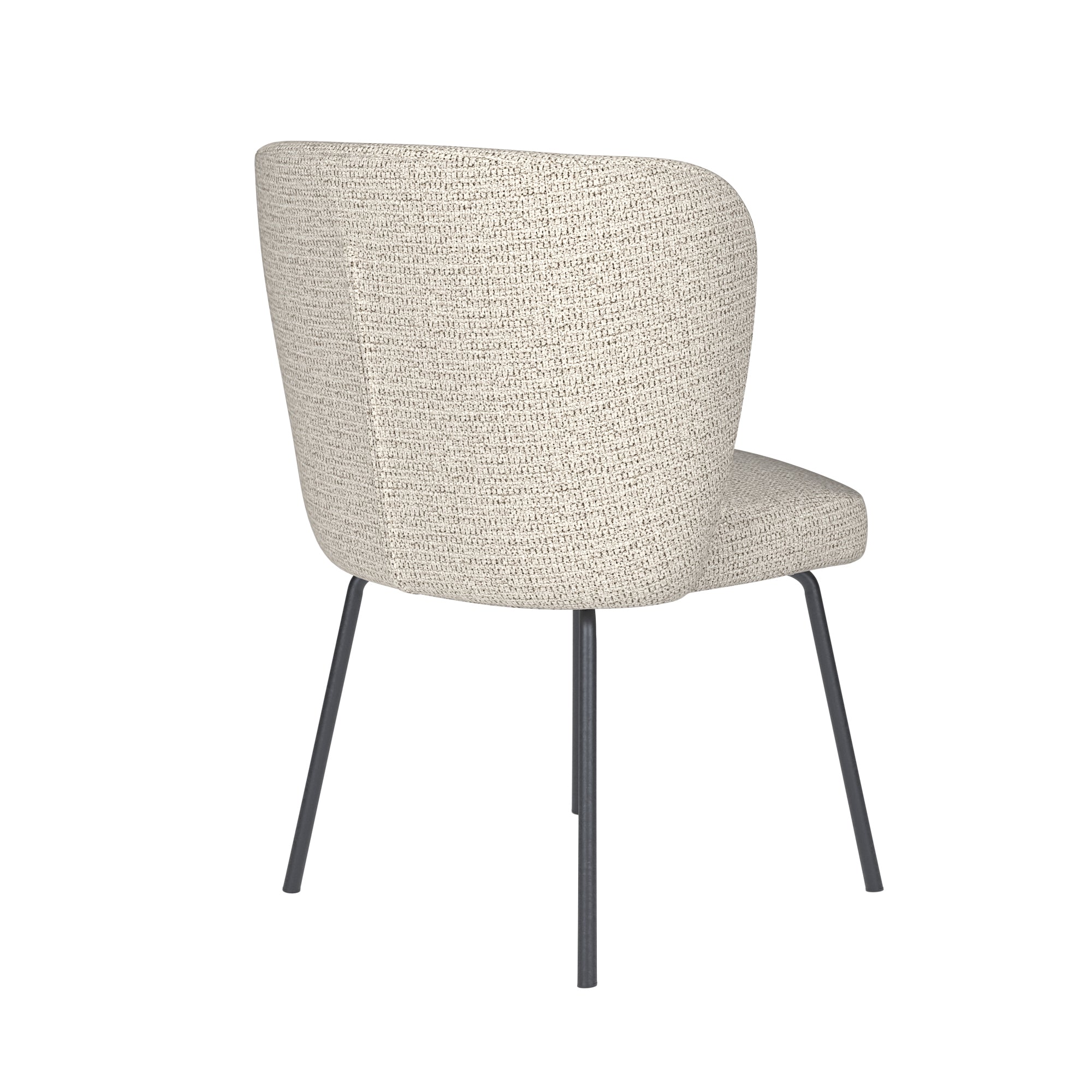 Stuhl STAN weiß meliert mit schwarzem Gestell