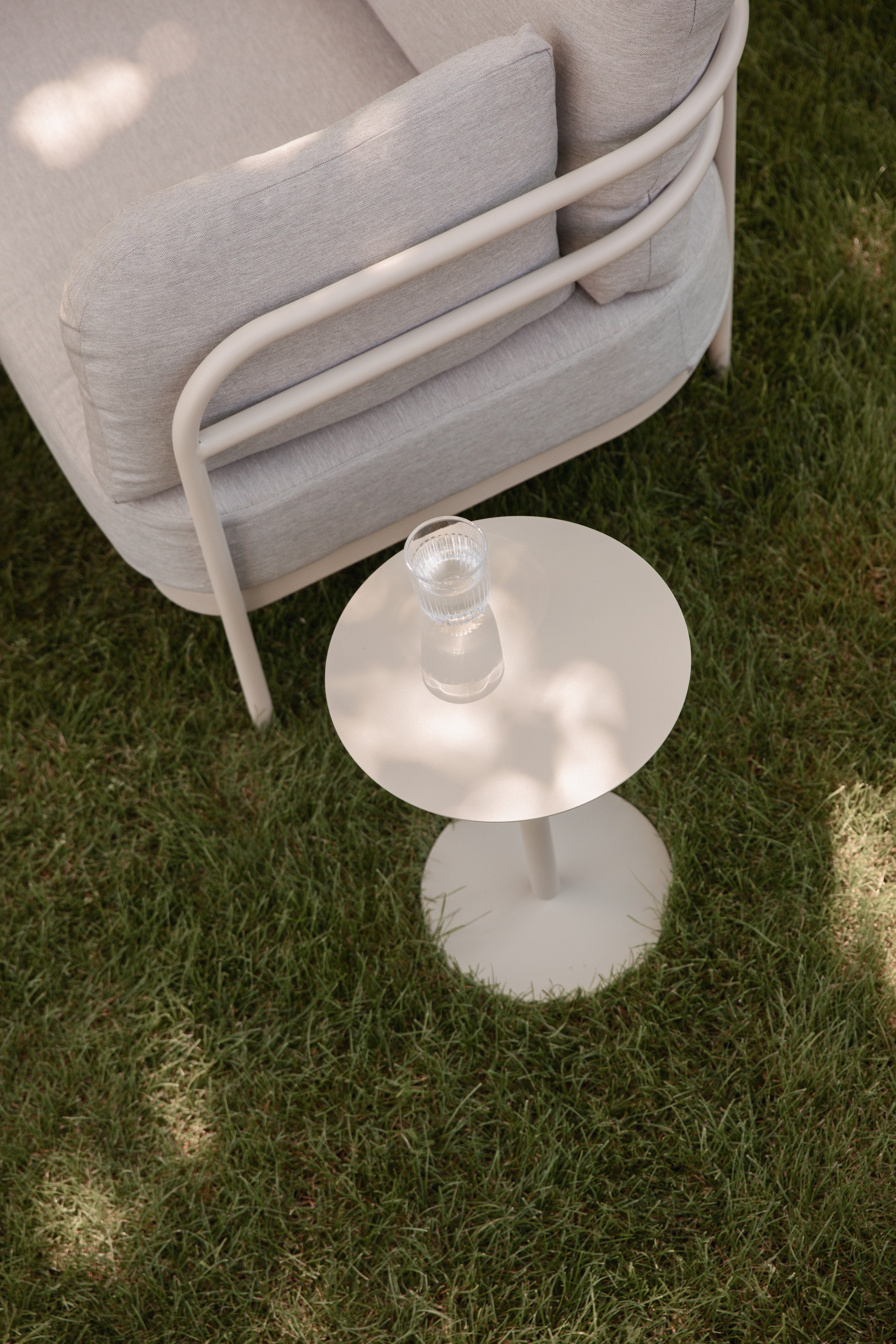 SNOW beige side table