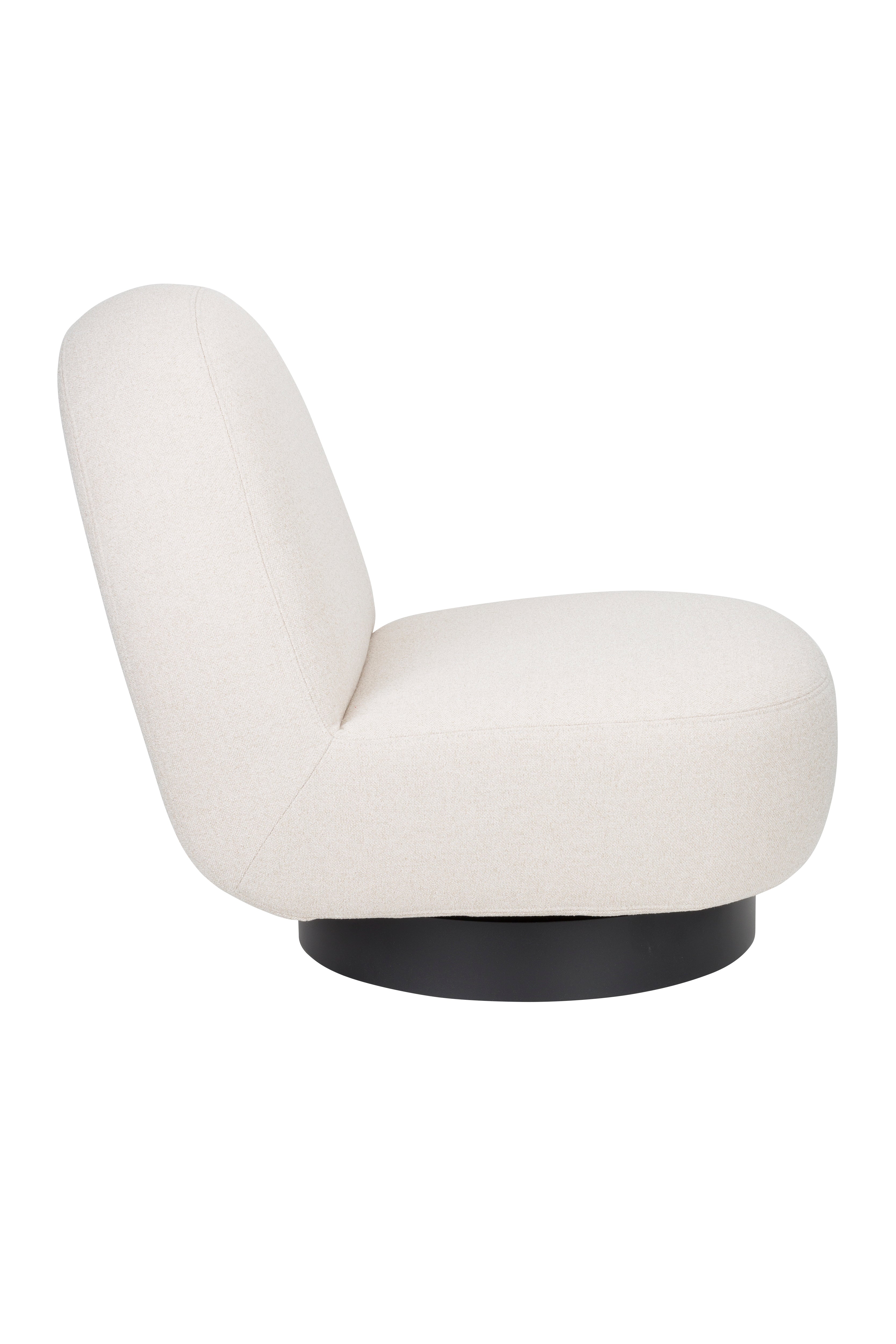 EDEN latte armchair with black base