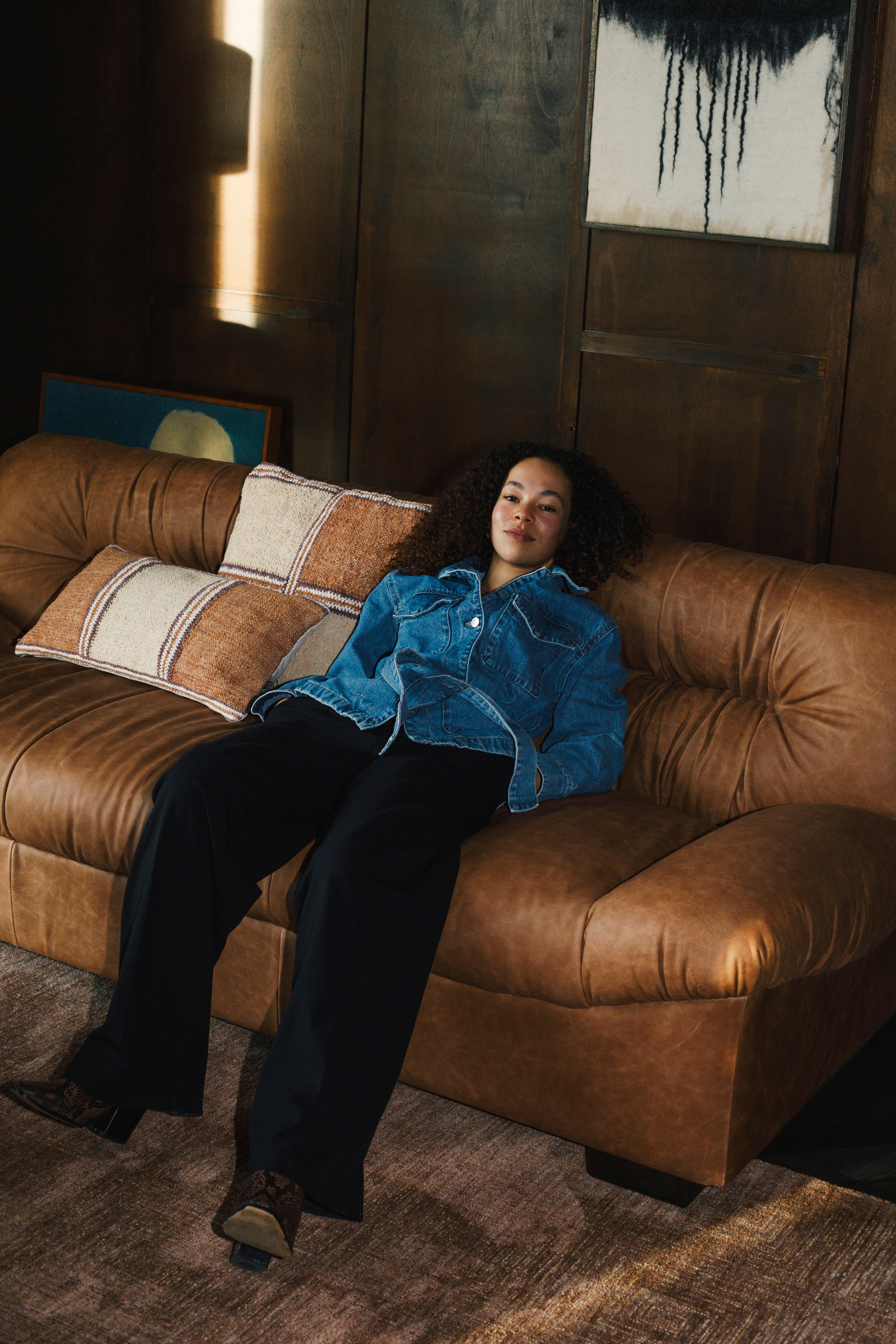 DOUGLAS sofa cognac leather