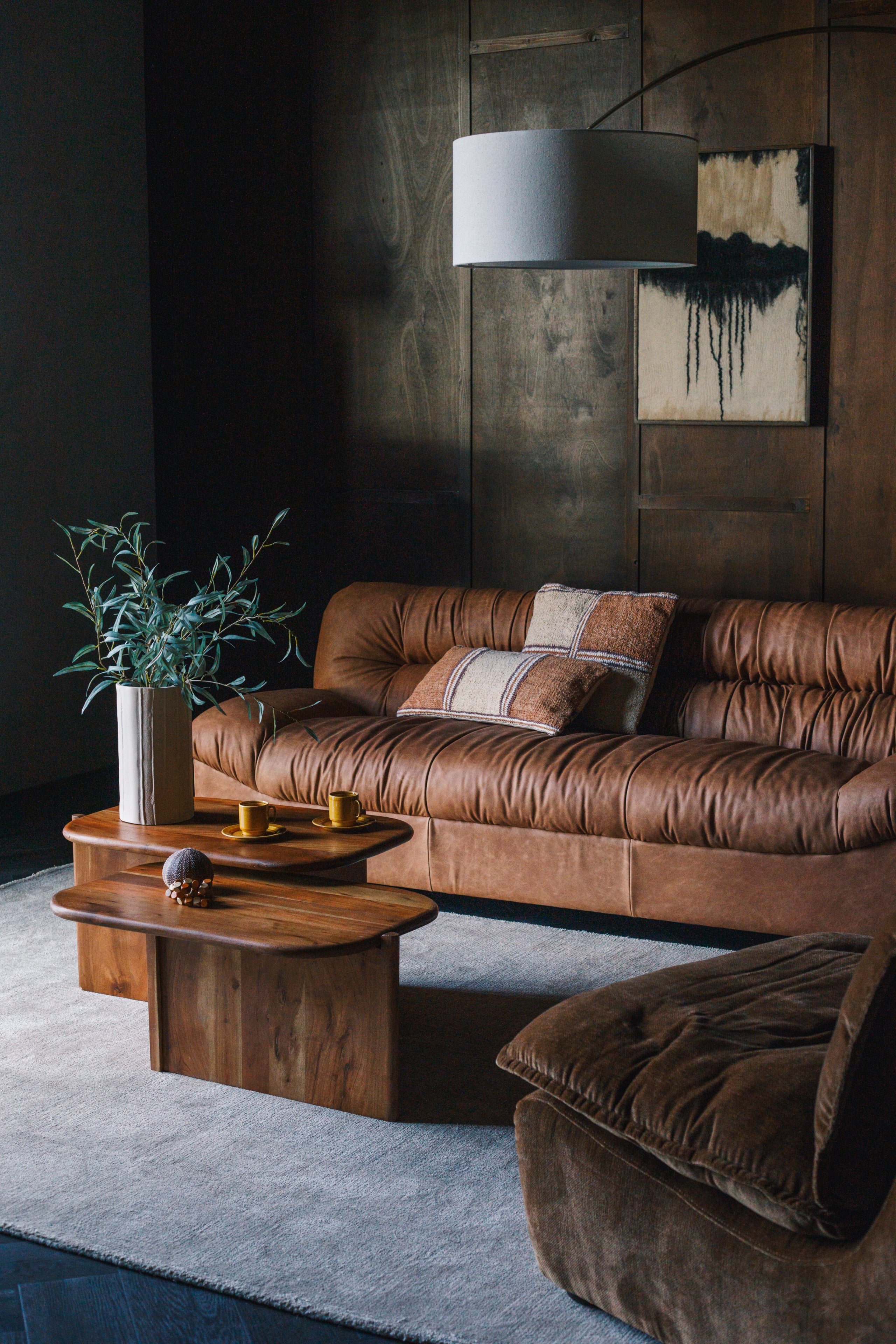 Sofa DOUGLAS cognac Leder