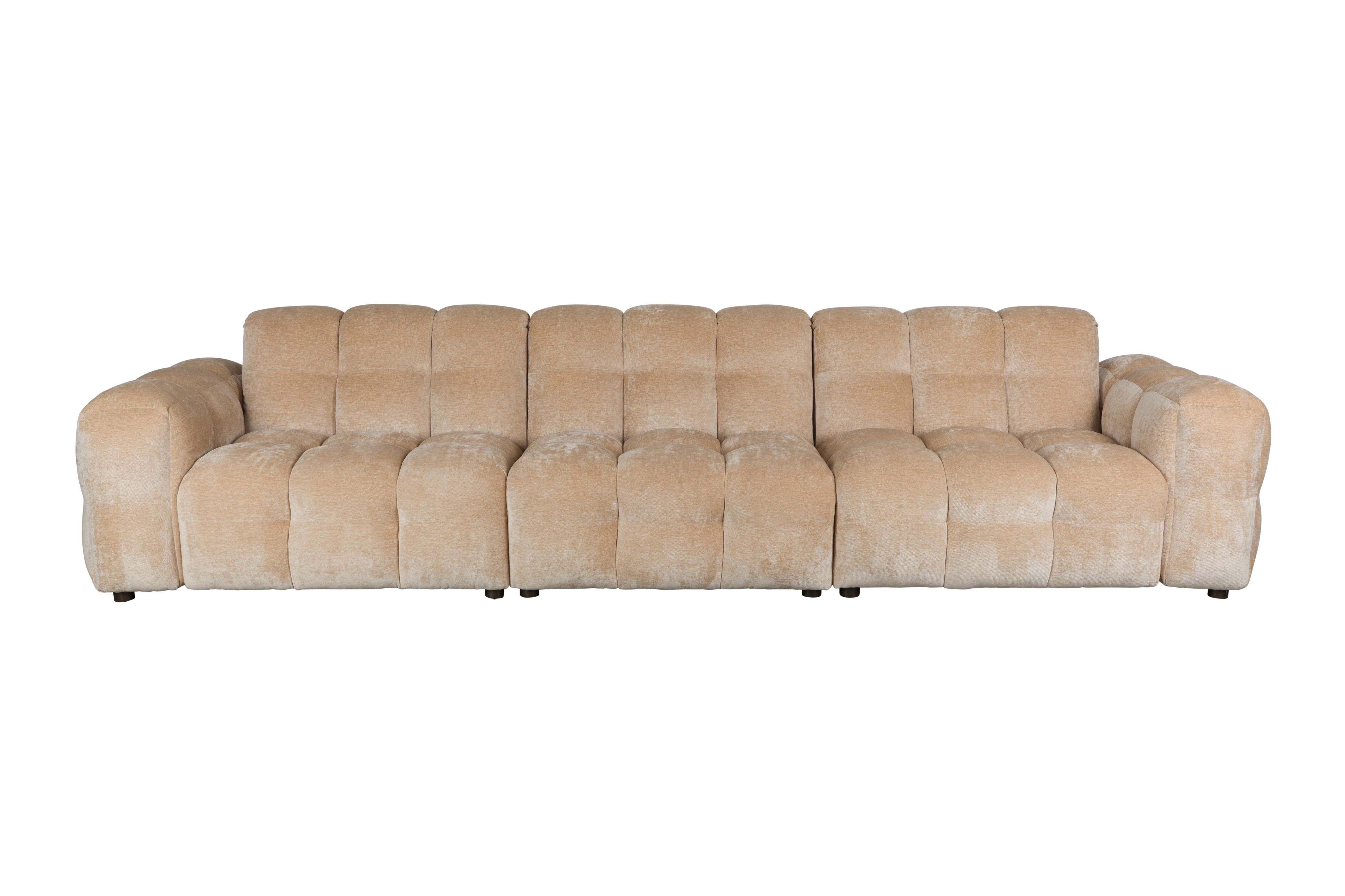 Sofa 4,5-sitzige HACKMAN beige Samt