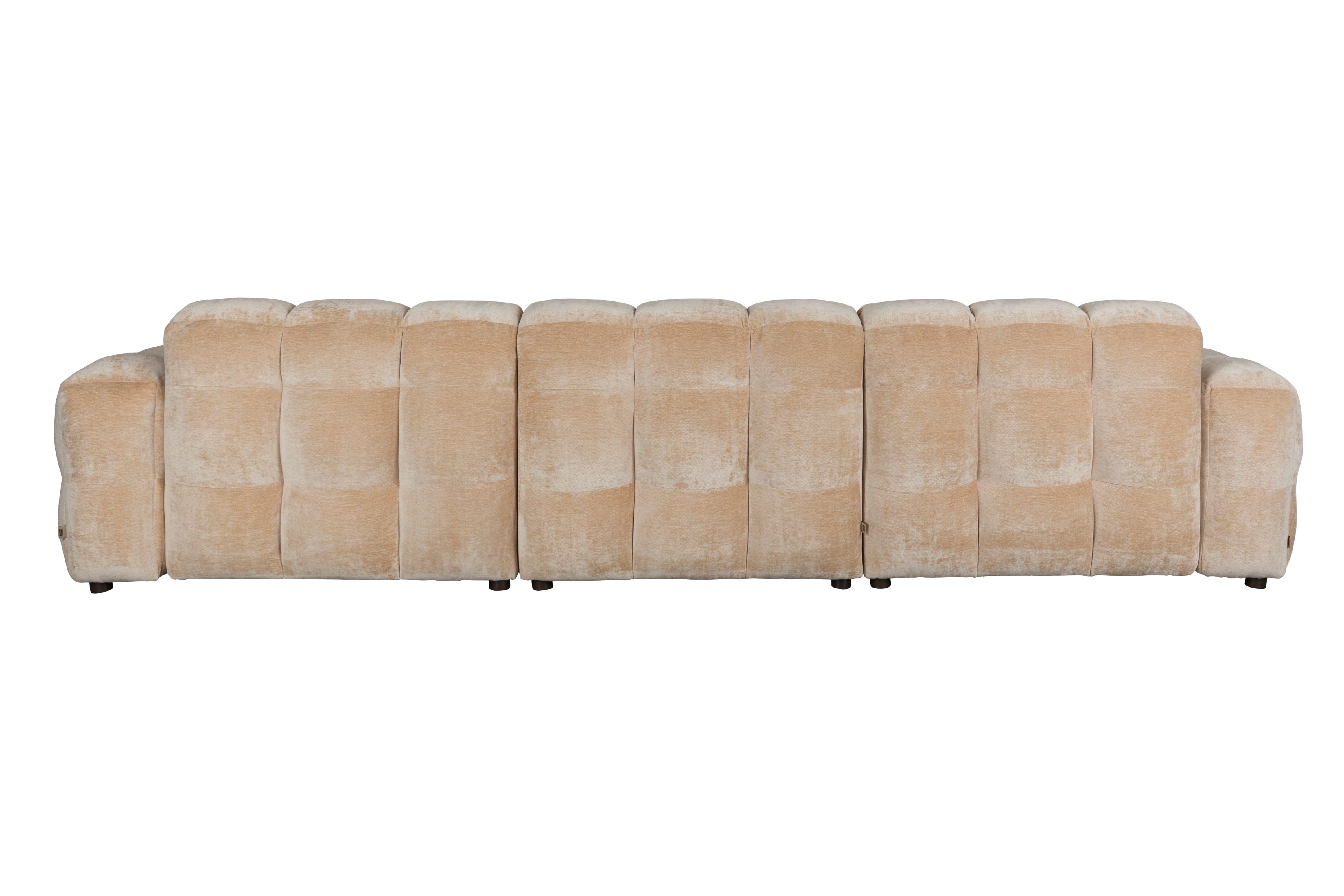 Sofa 4,5-sitzige HACKMAN beige Samt