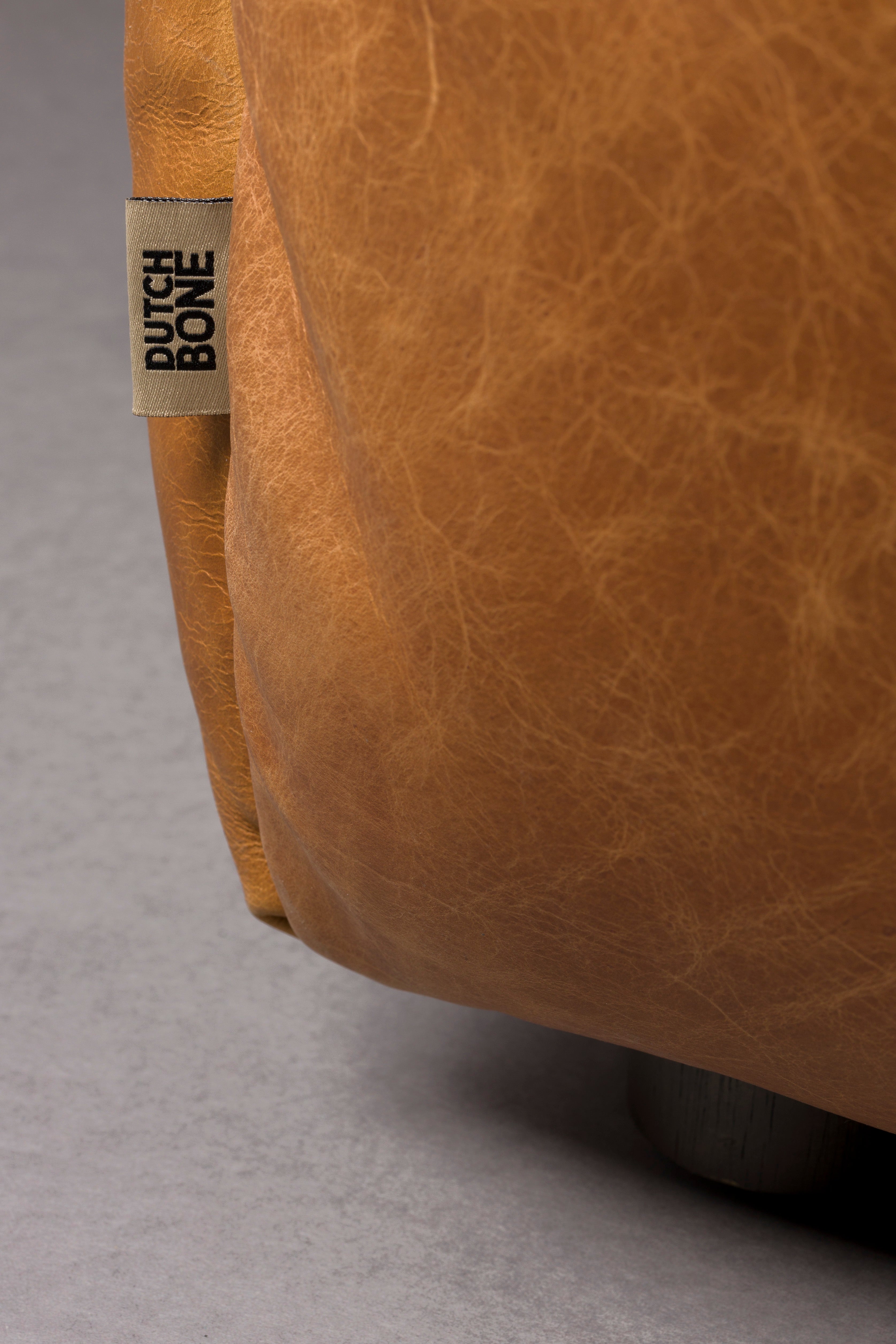 3-seater HACKMAN sofa in cognac leather