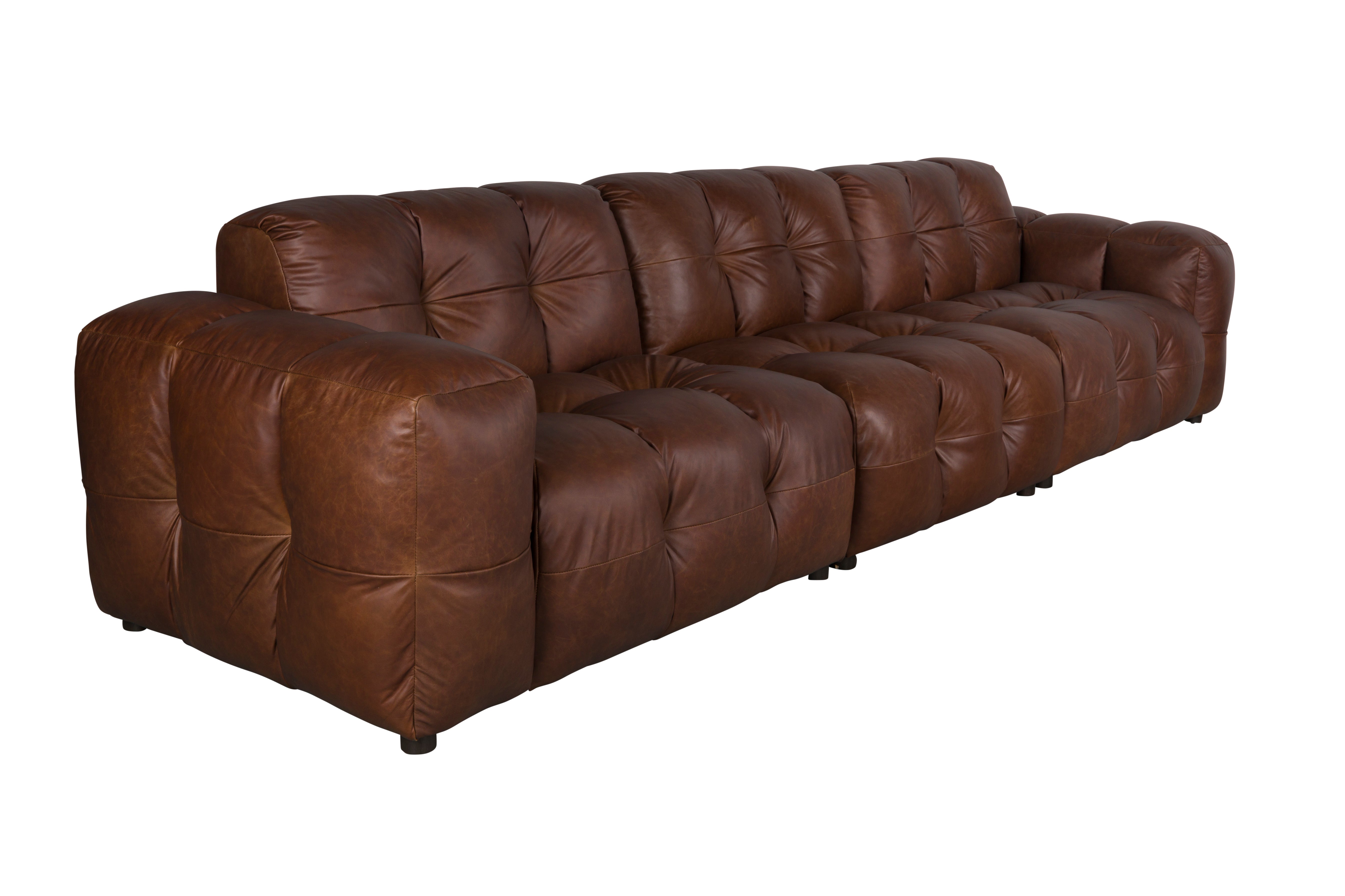 Sofa 4,5-sitzige HACKMAN schokoladenbraunes Leder