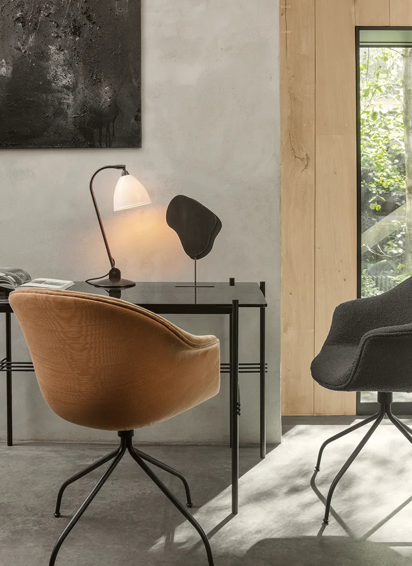 Tischlampe BESTLITE BL2 Messing mit Porzellanschirm