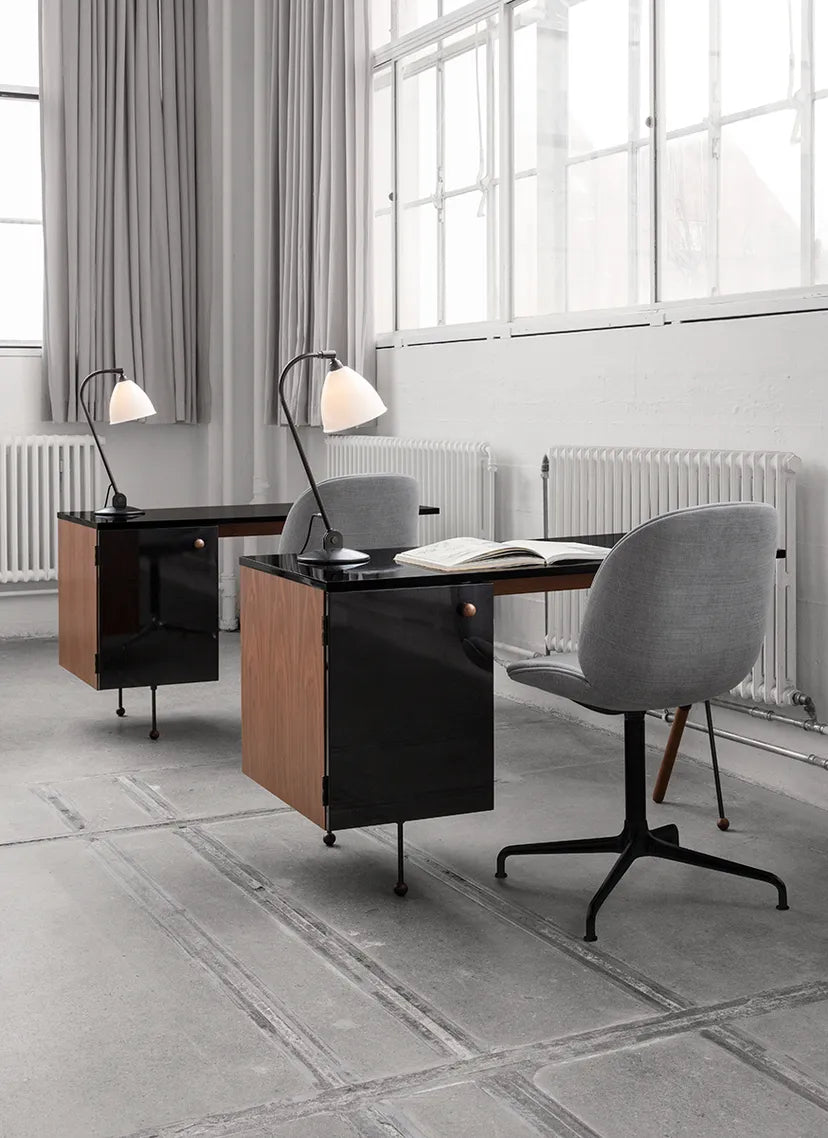 Tischlampe BESTLITE BL2 Messing mit Porzellanschirm