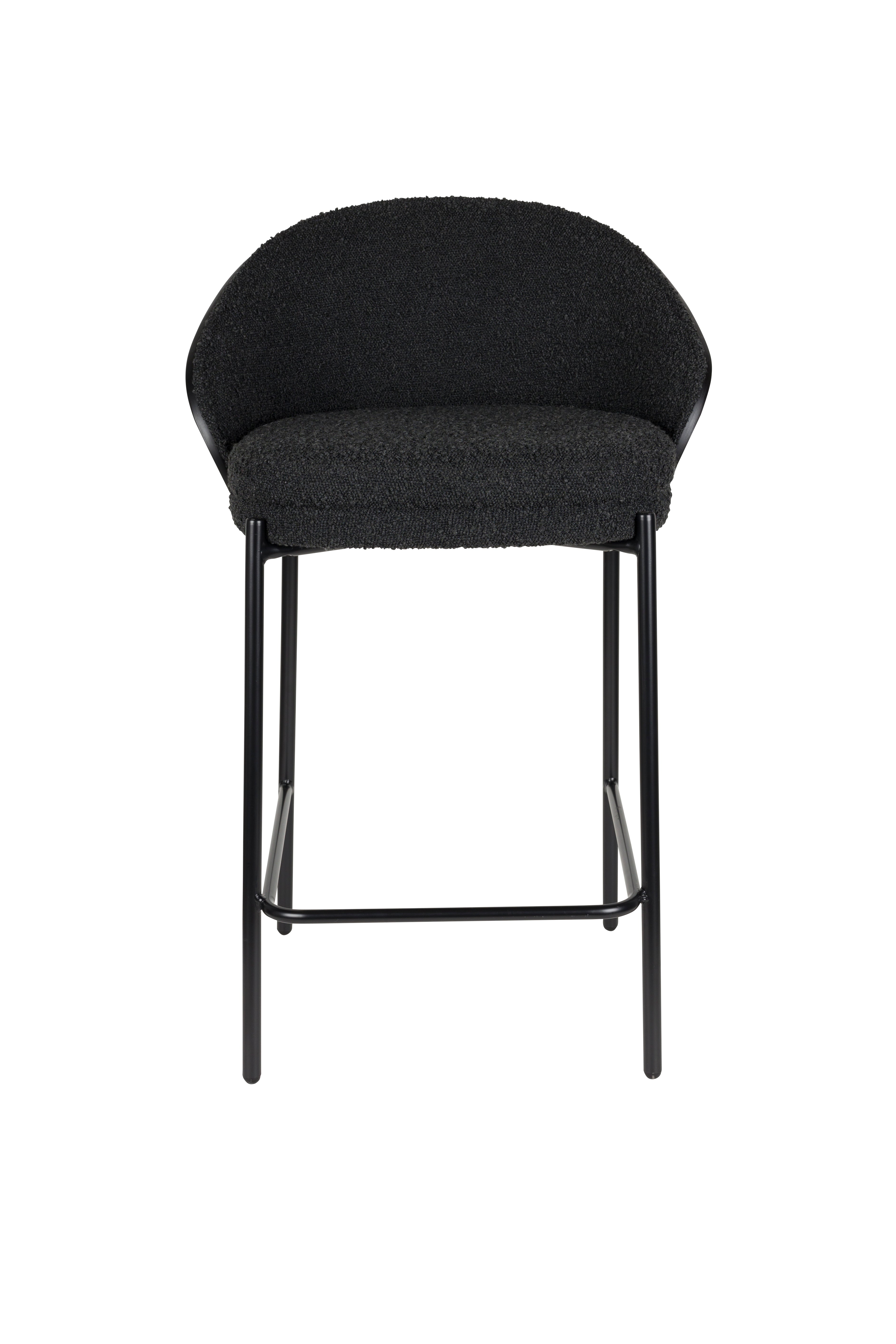 RODIN bar stool black with black base