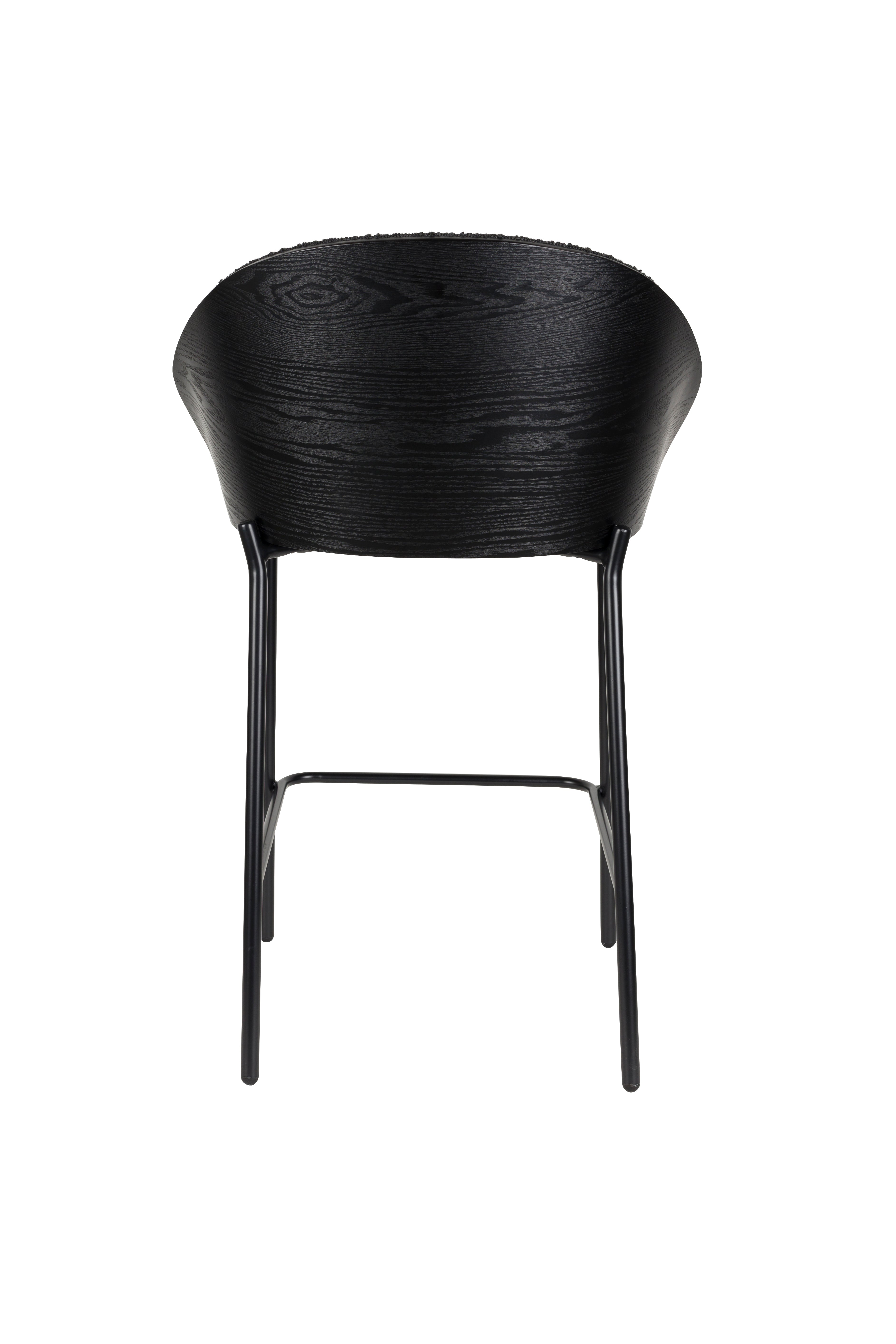 RODIN bar stool black with black base