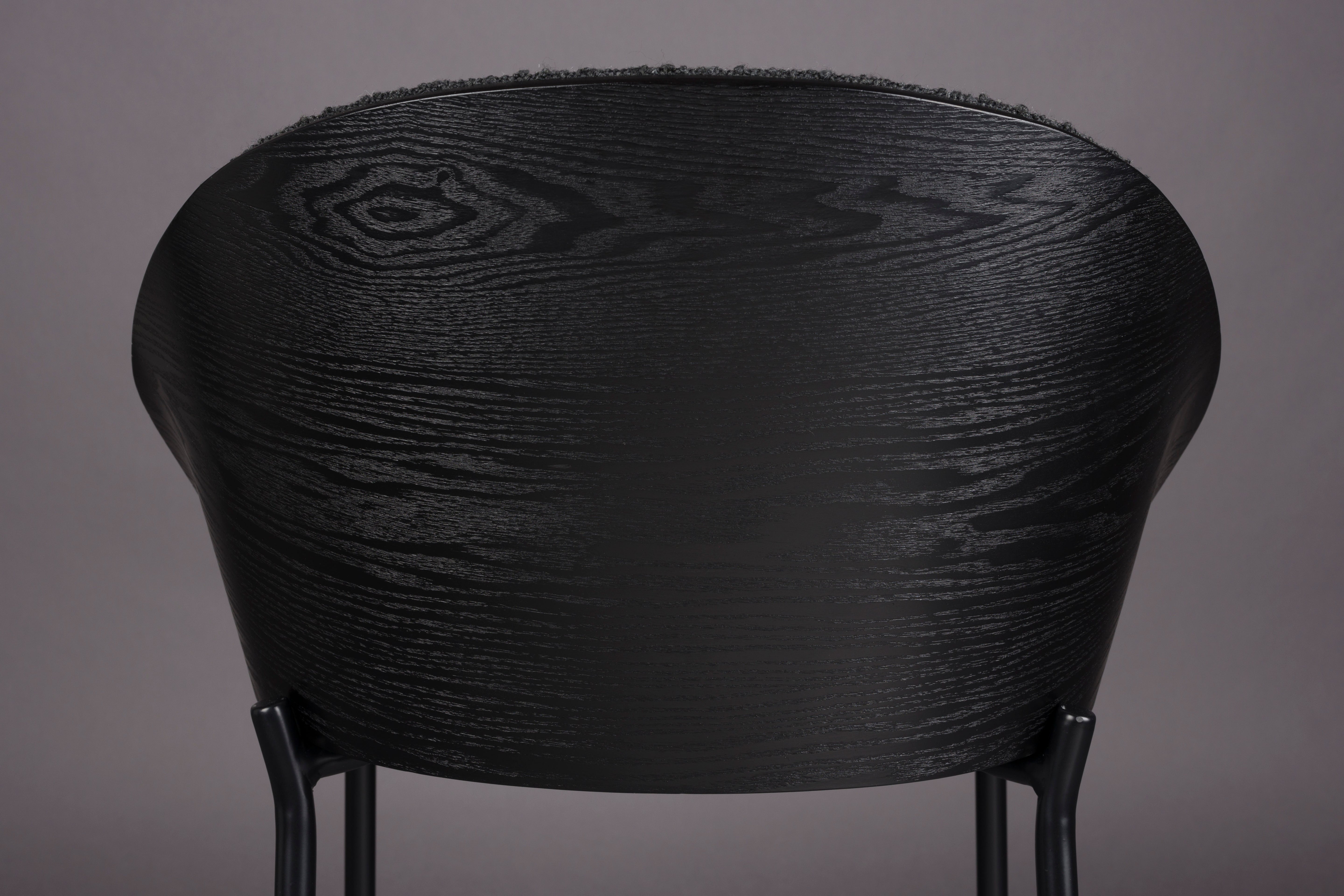 RODIN bar stool black with black base