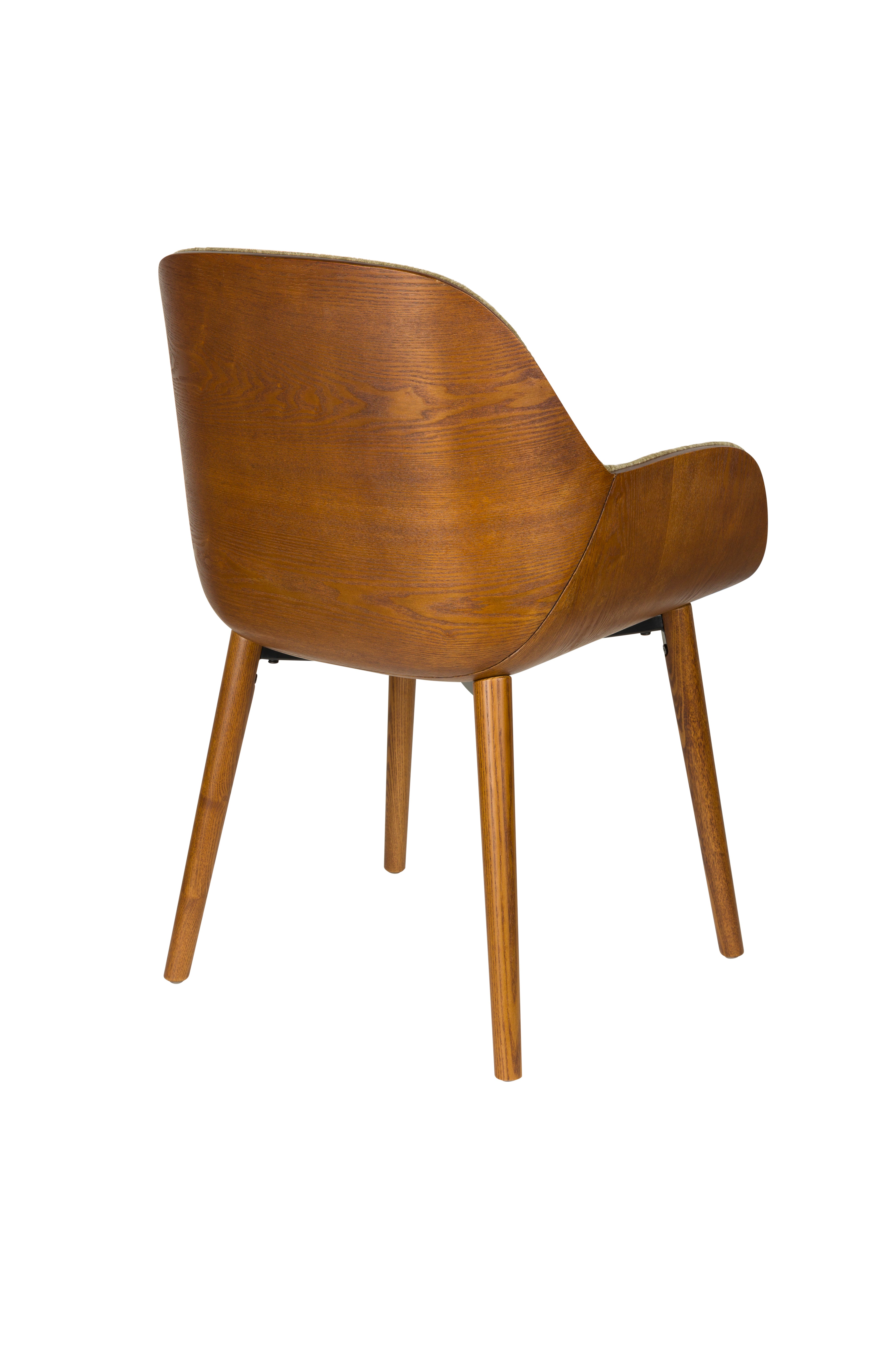 Stuhl TAYLOR grün mit Holzgestell