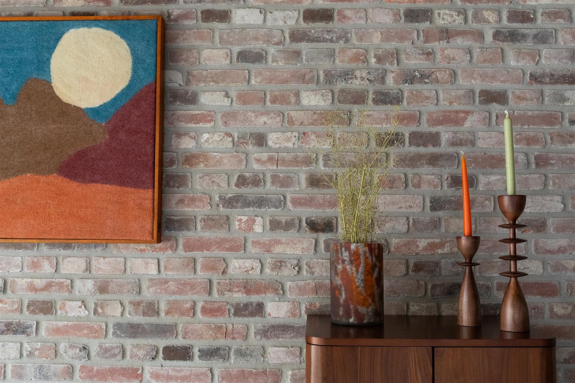 Vase EARL orange mit braun