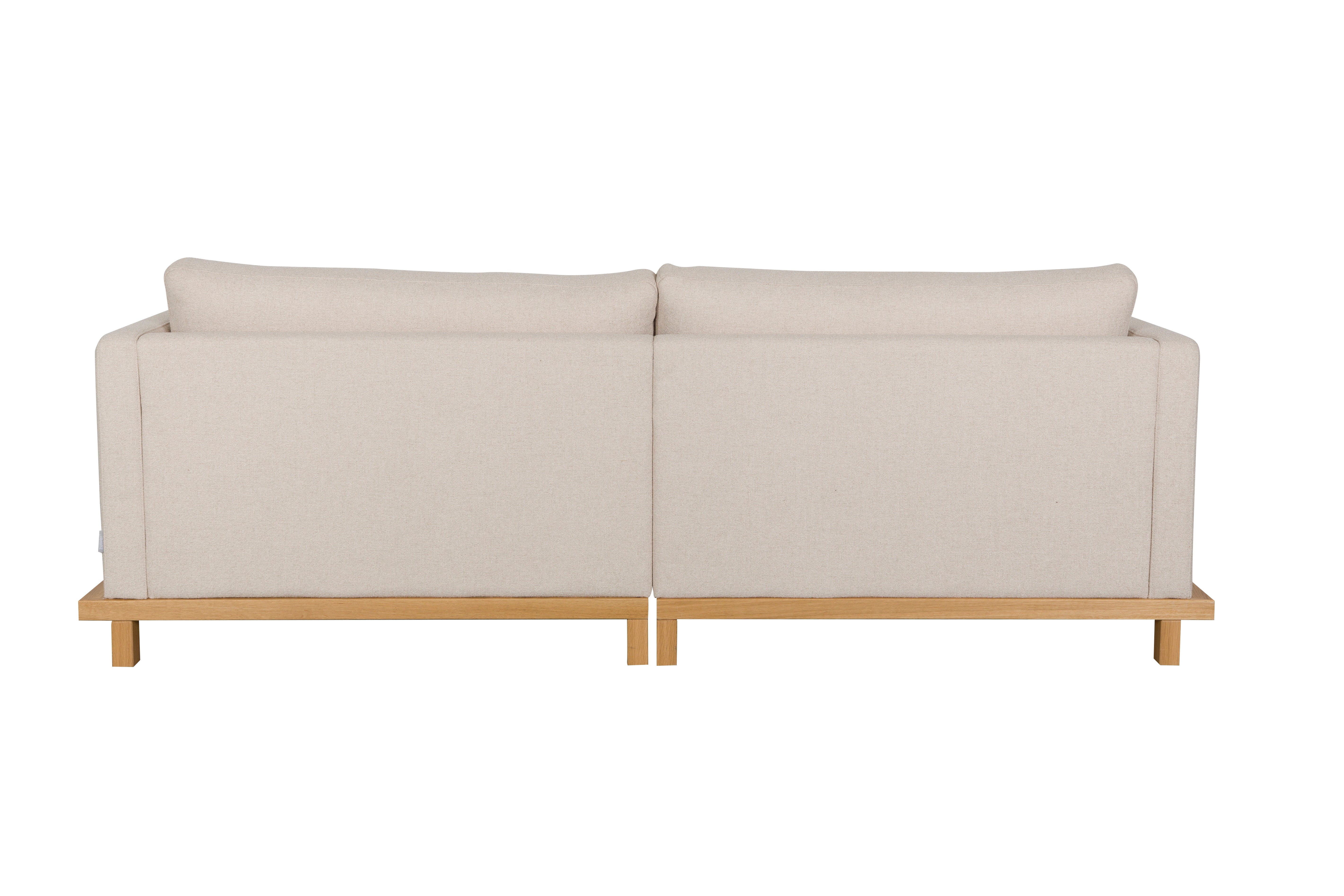 Sofa 3-Sitzer BLOSSOM beige mit Holzgestell