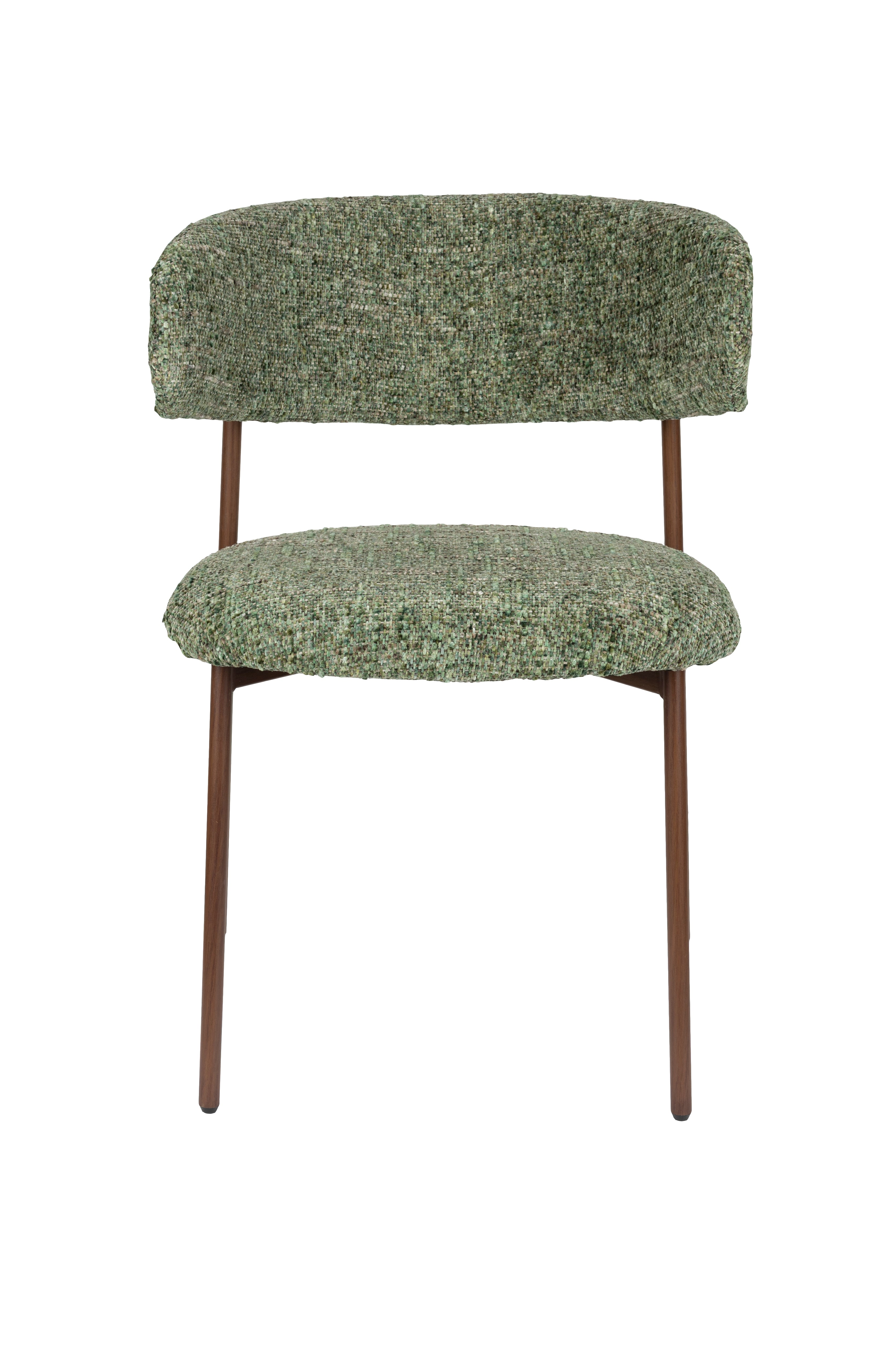 Stuhl CLAES grün mit braunem Gestell