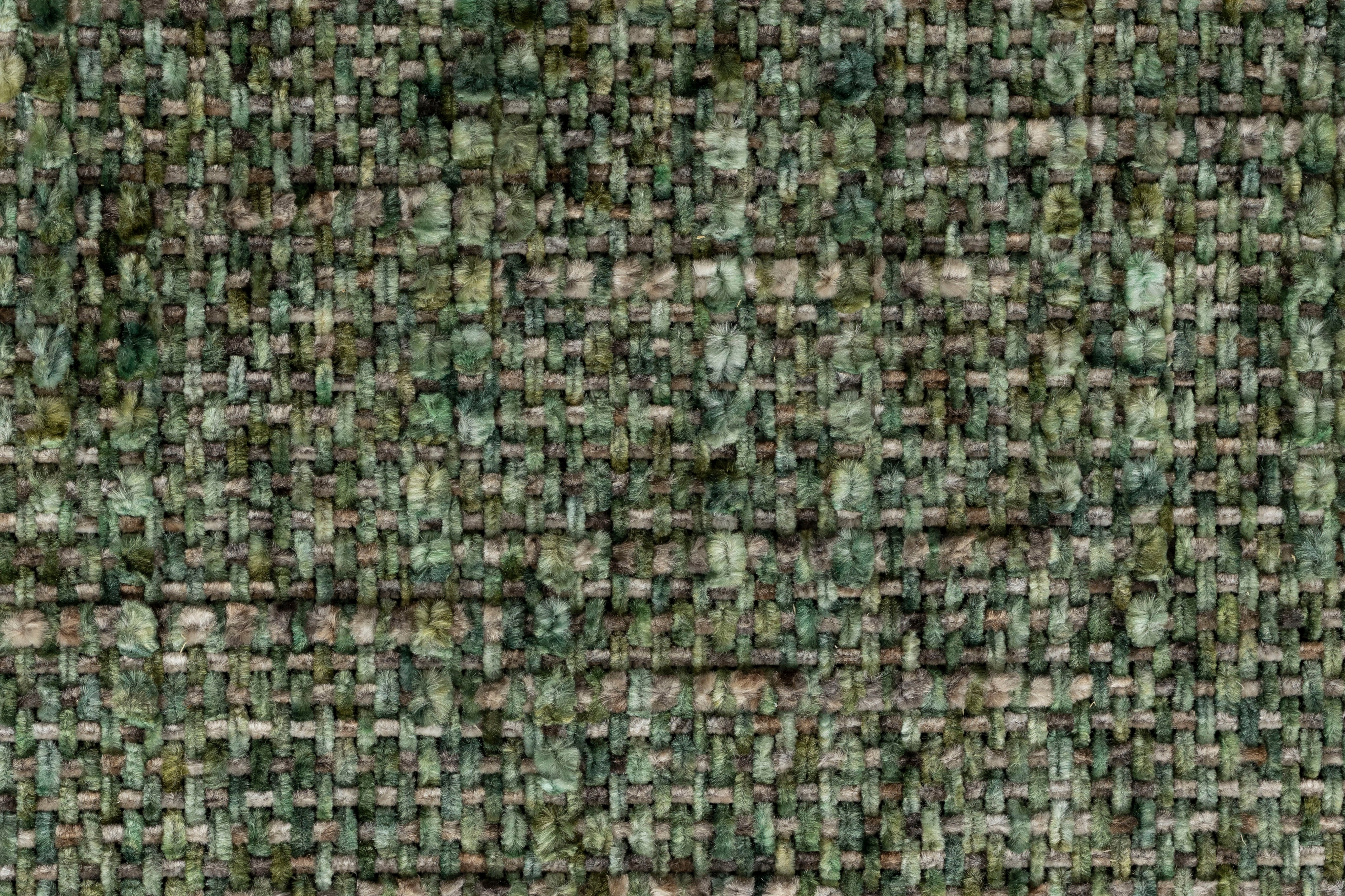 Stuhl CLAES grün mit braunem Gestell