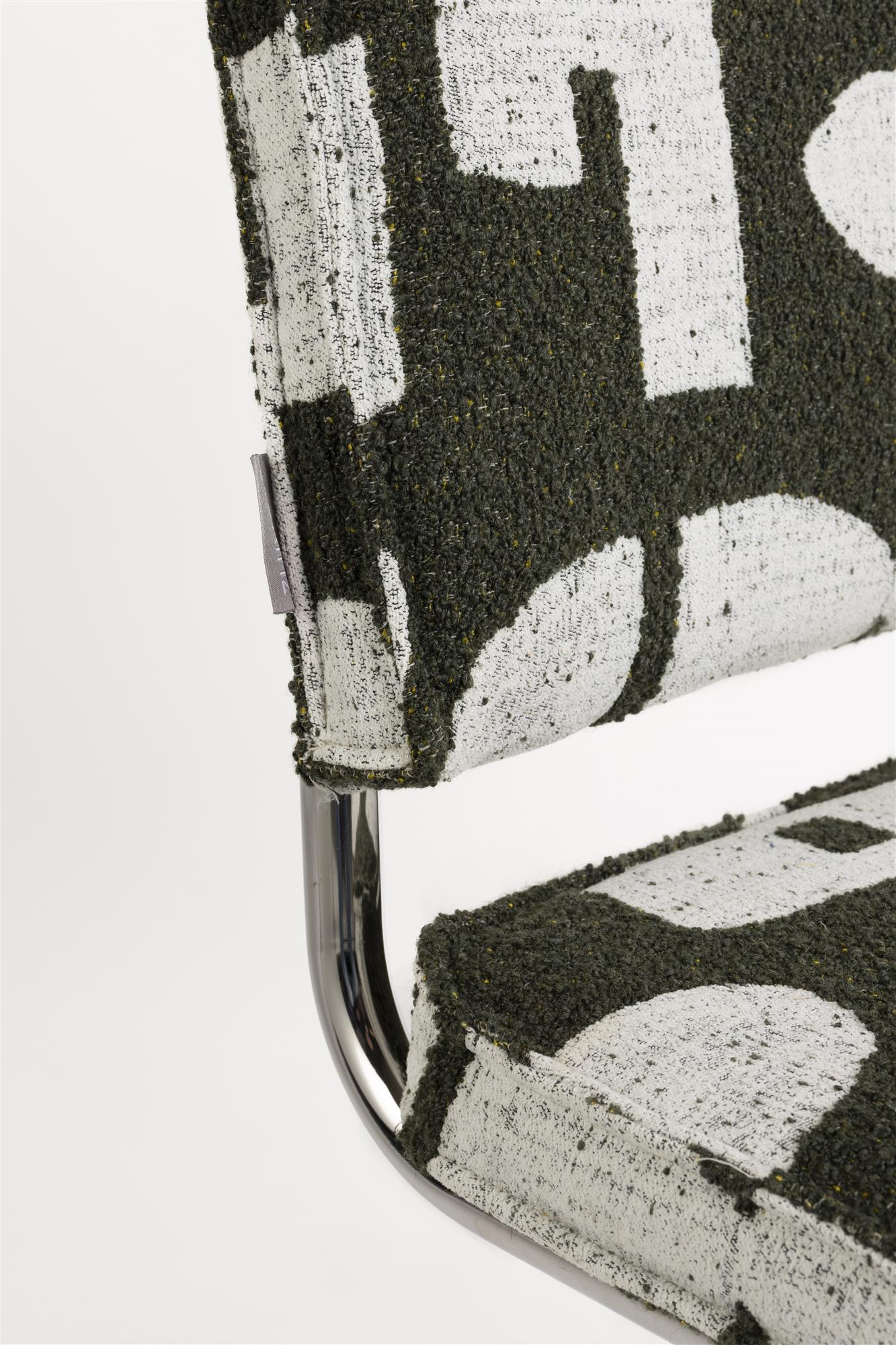 Stuhl RIDGE DECO SYMBOLS grün mit Weiß [Donata] [Amelia spr]