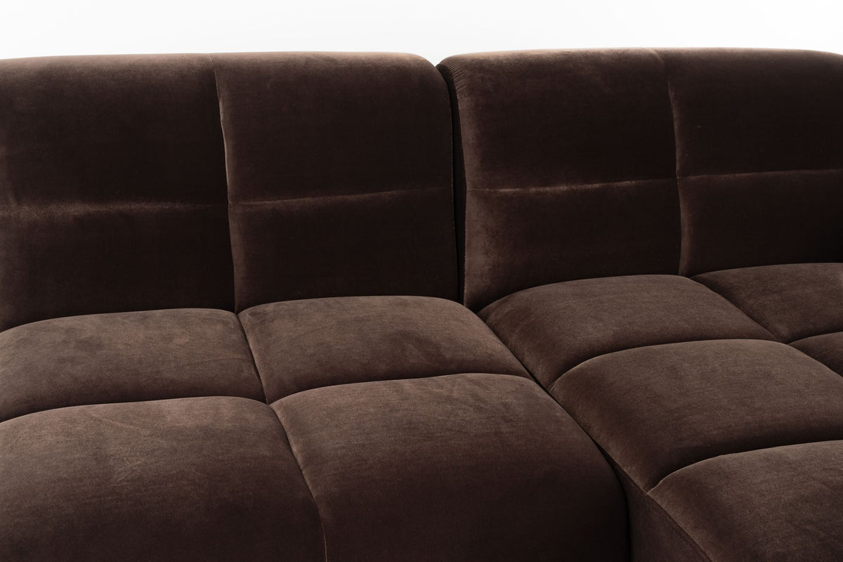 Sofa z szezlongiem HAZEL brązowy prawostronny – ujęcie 6