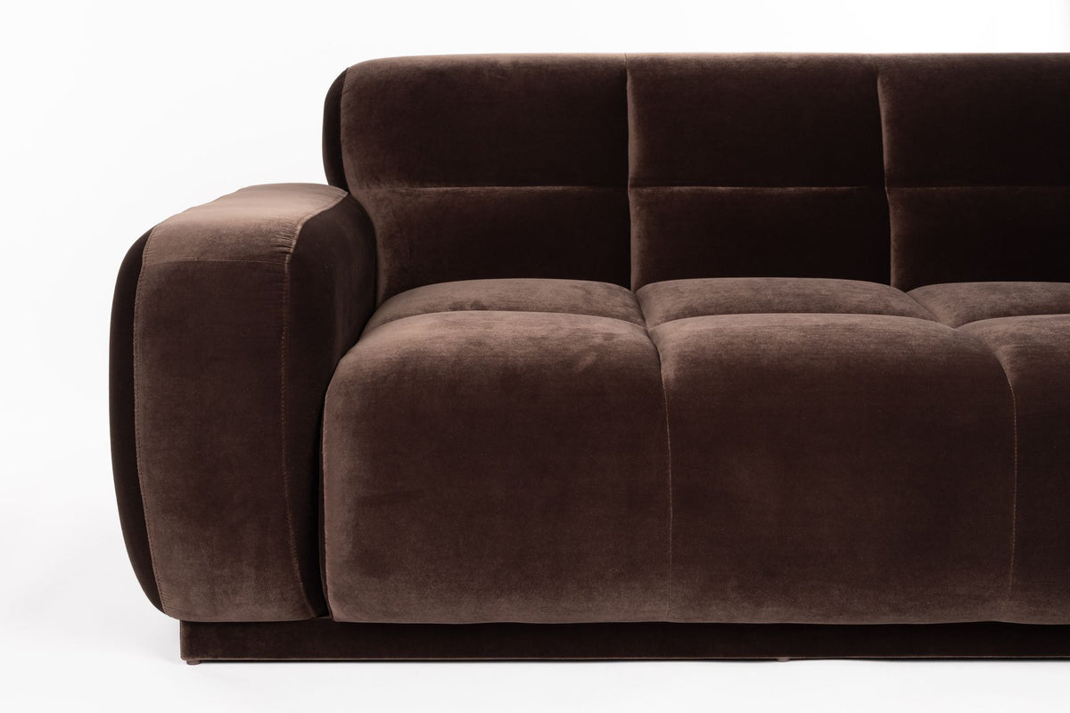 Sofa z szezlongiem HAZEL brązowy prawostronny – ujęcie 5