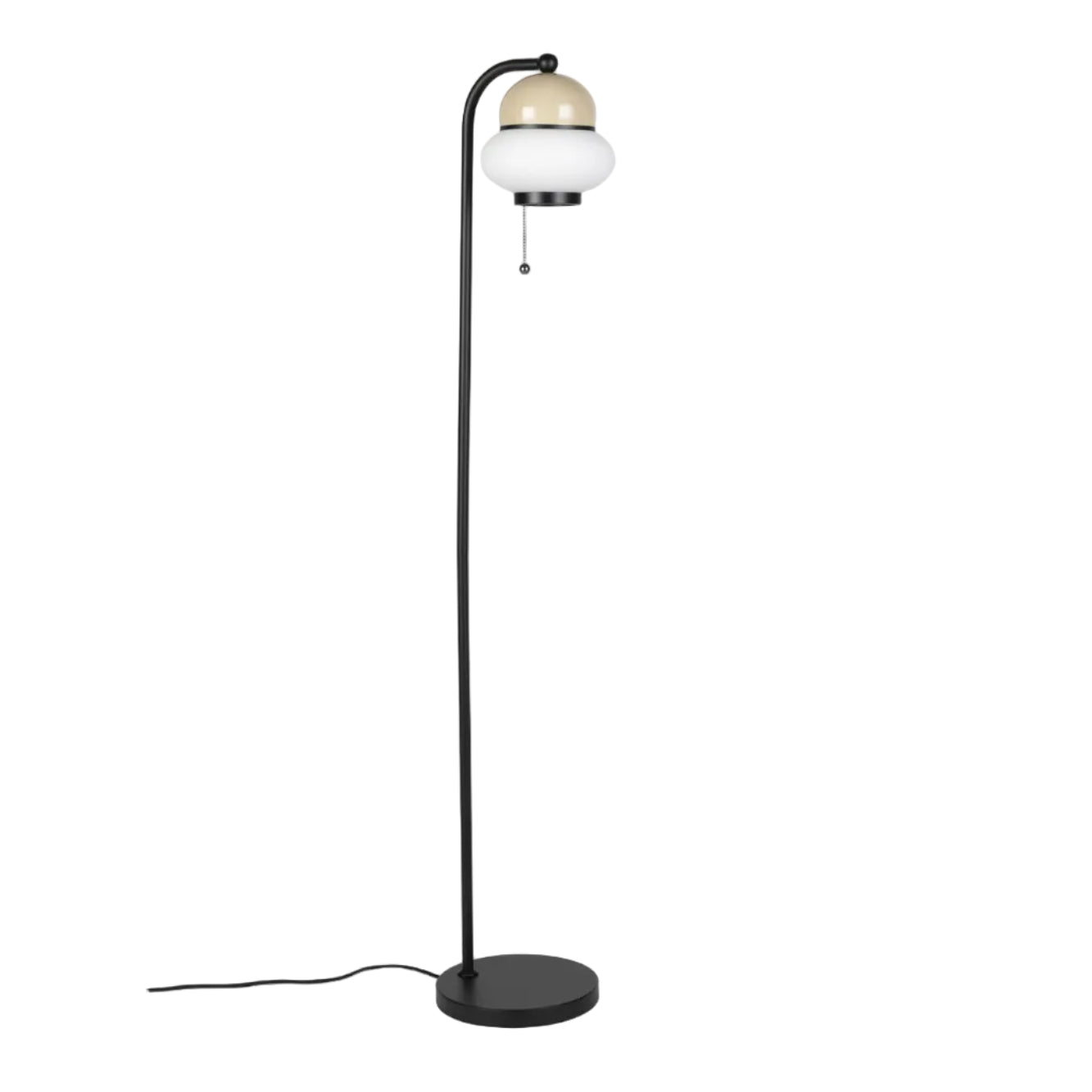 Stehlampe BUMBLE in Beige mit schwarzem Finish
