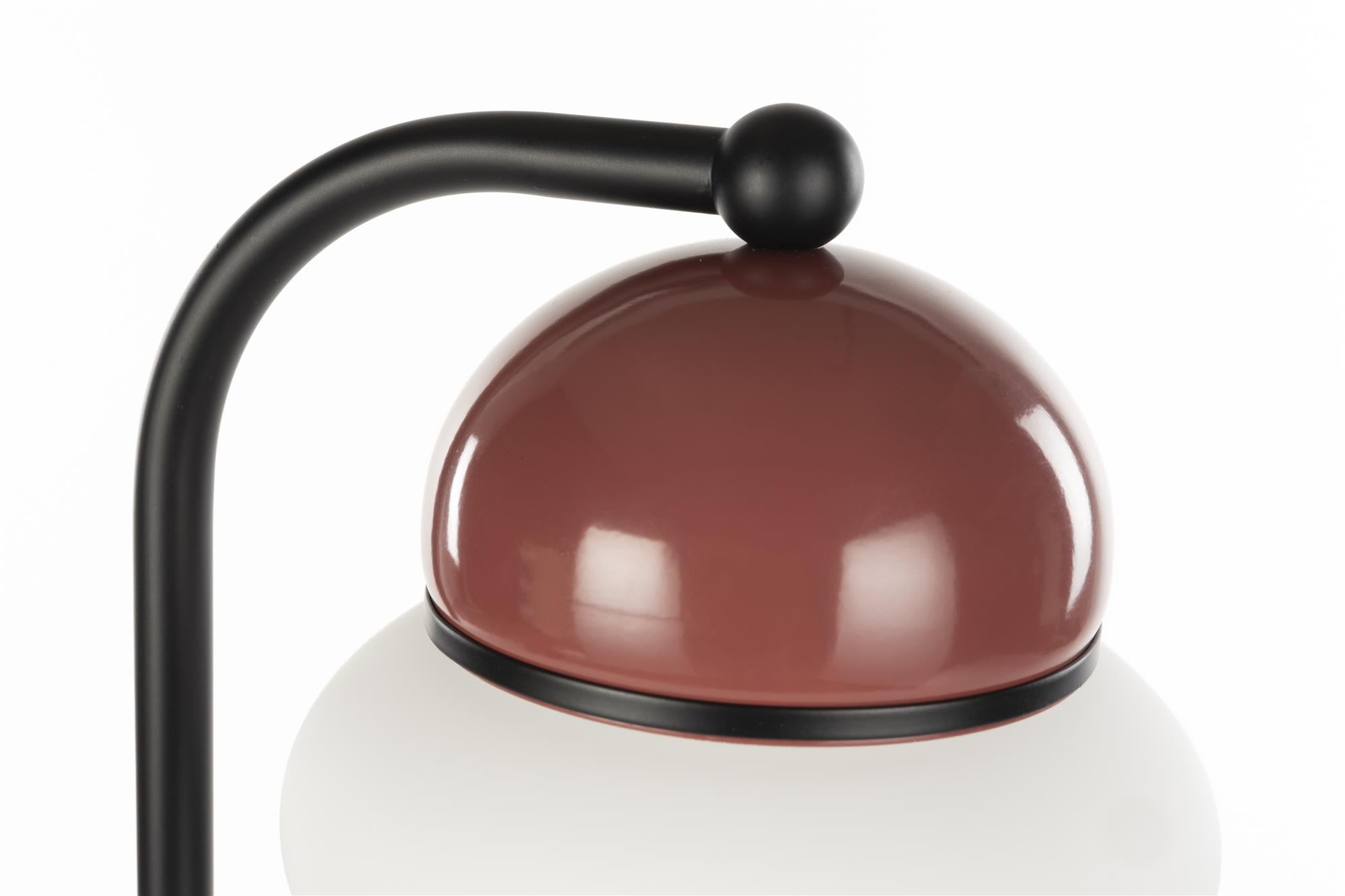 Bodenlampe BUMBLE in Bordeaux mit schwarzem Finish