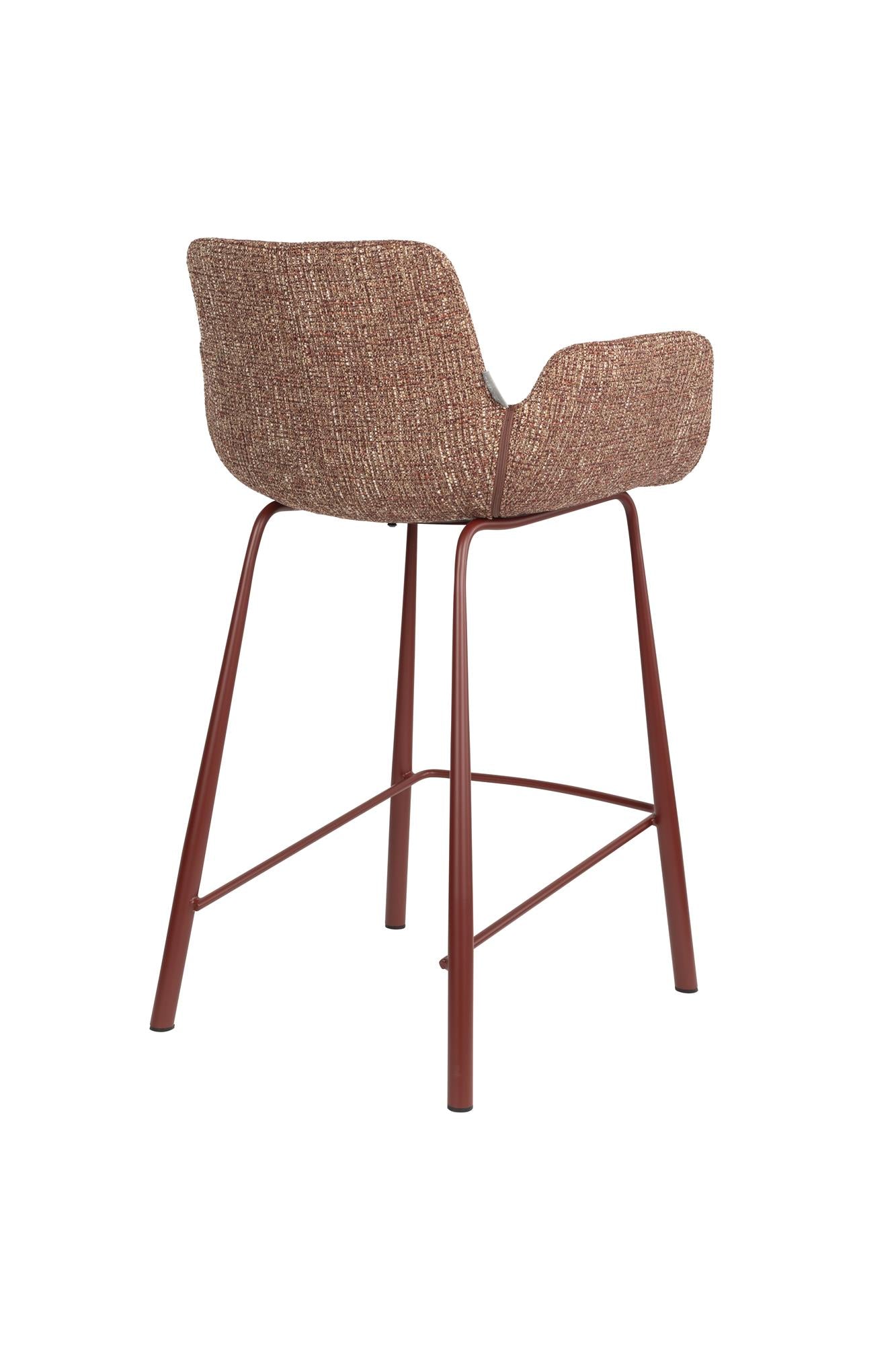 Barhocker BRIT, ziegelroter Melange