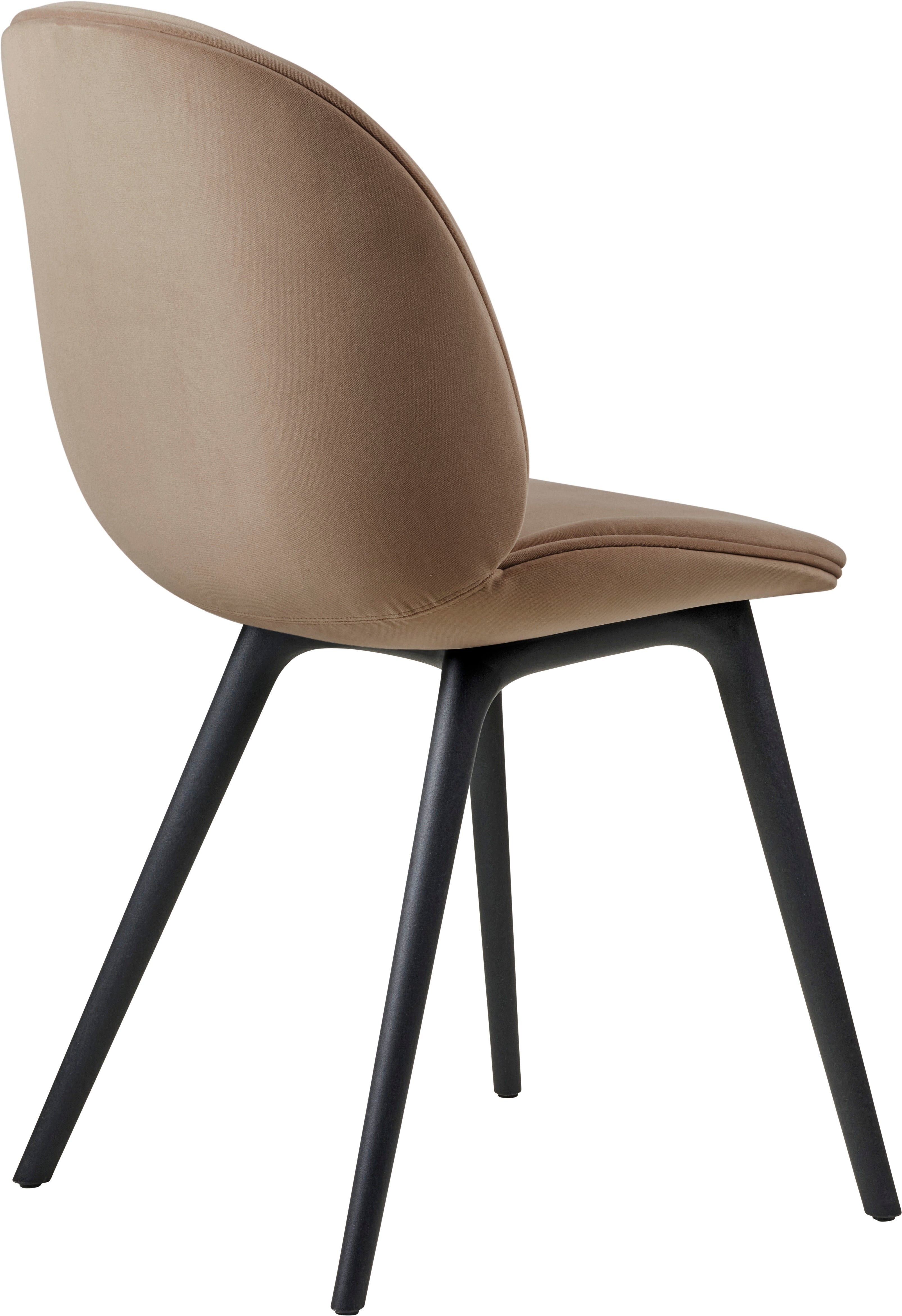 BEETLE upholstered chair with a black base
