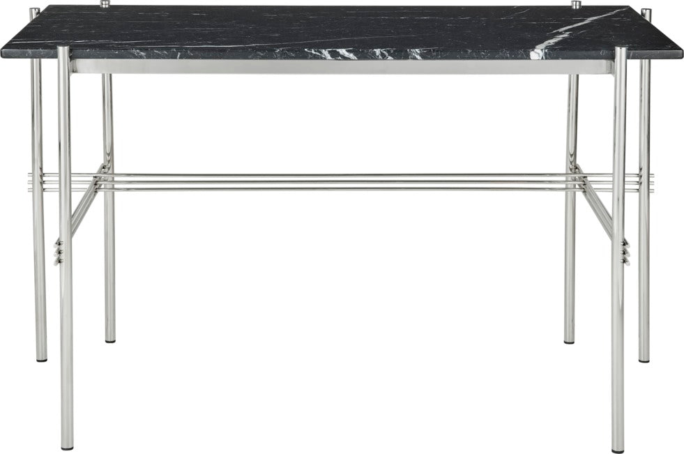 TS desk black marble with chrome base