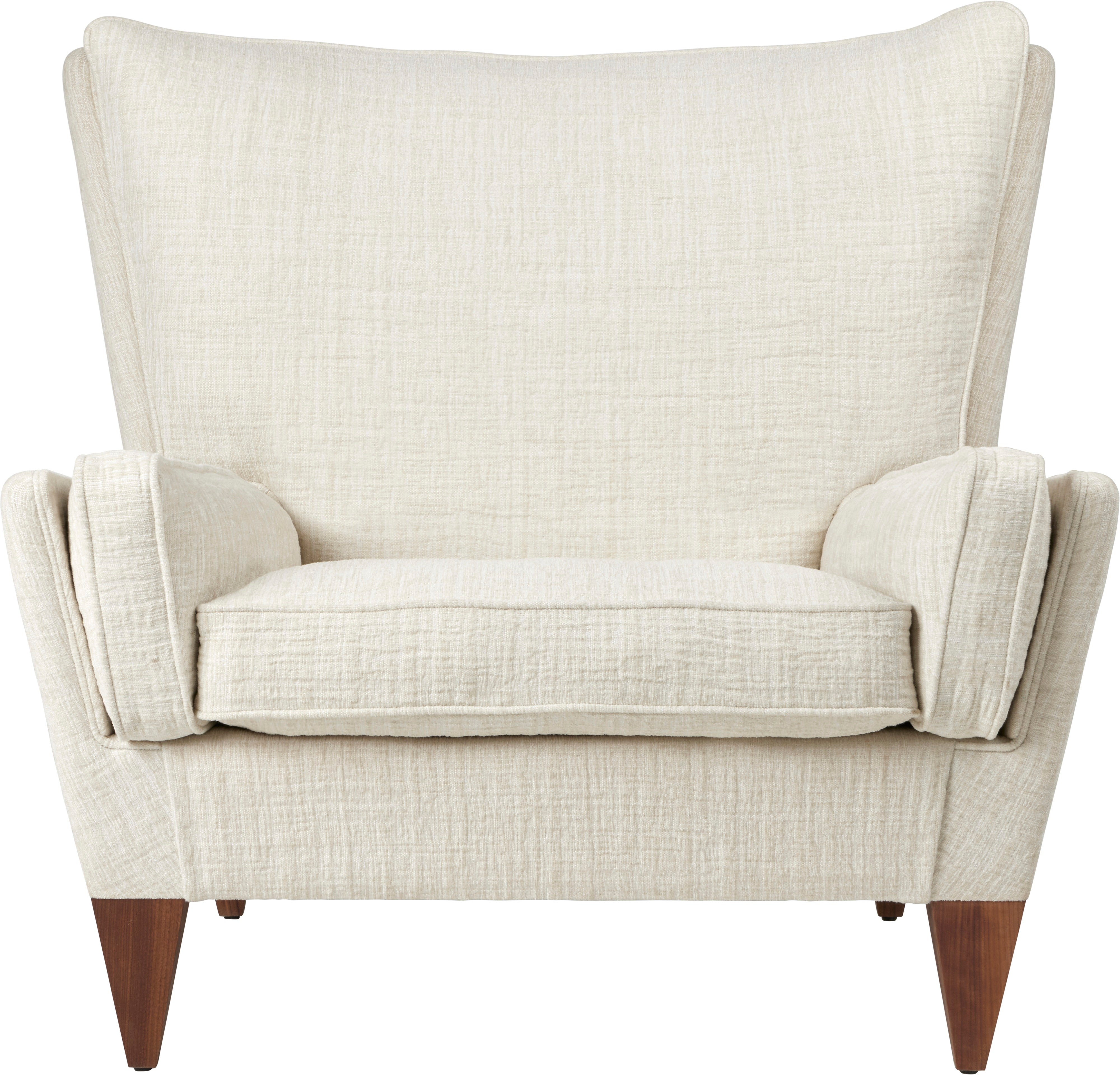 Sessel V11 gepolstert mit Nussbaumfuß