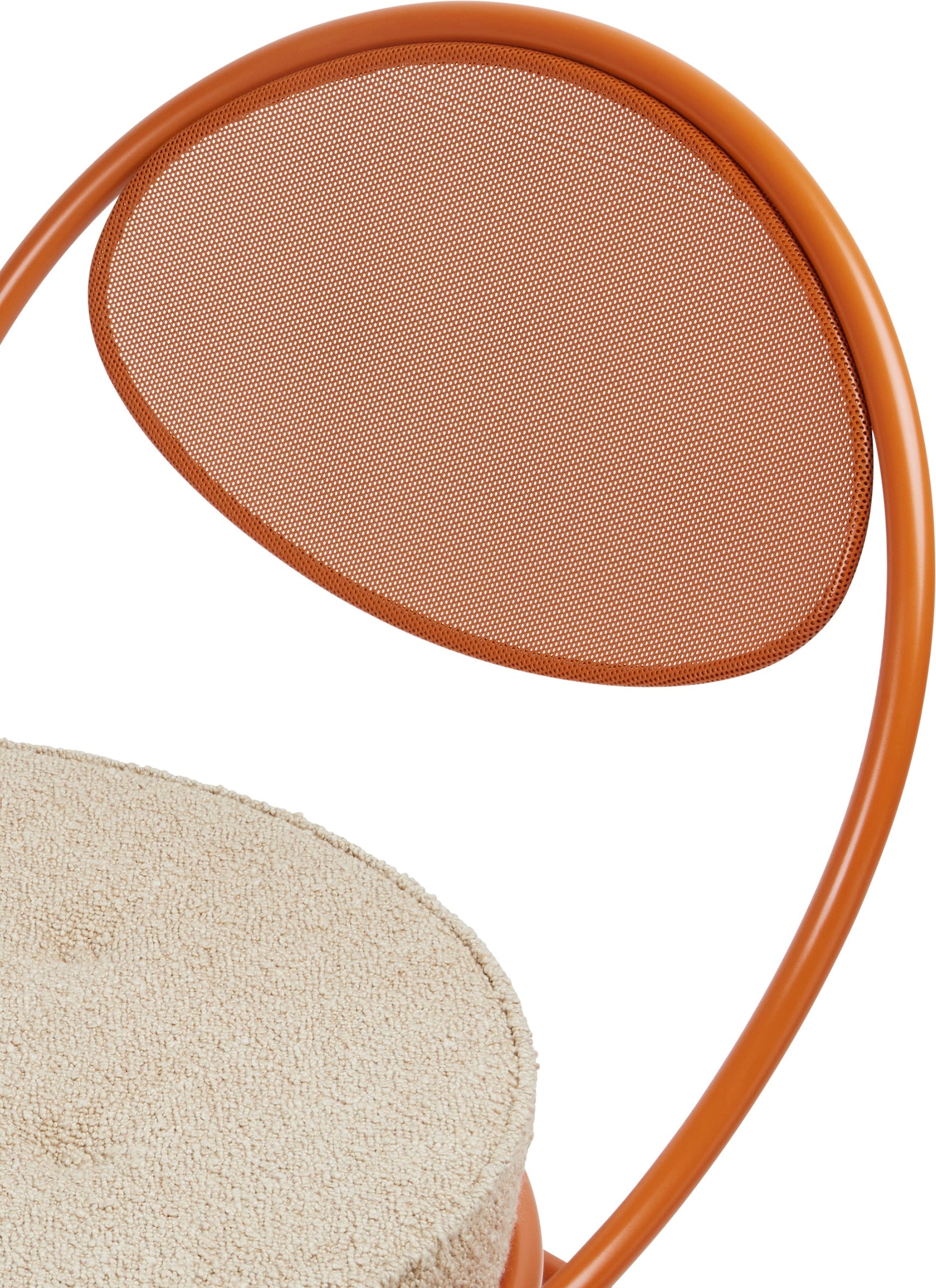 Sessel COPACABANA gepolstert mit orangefarbenem Fuß