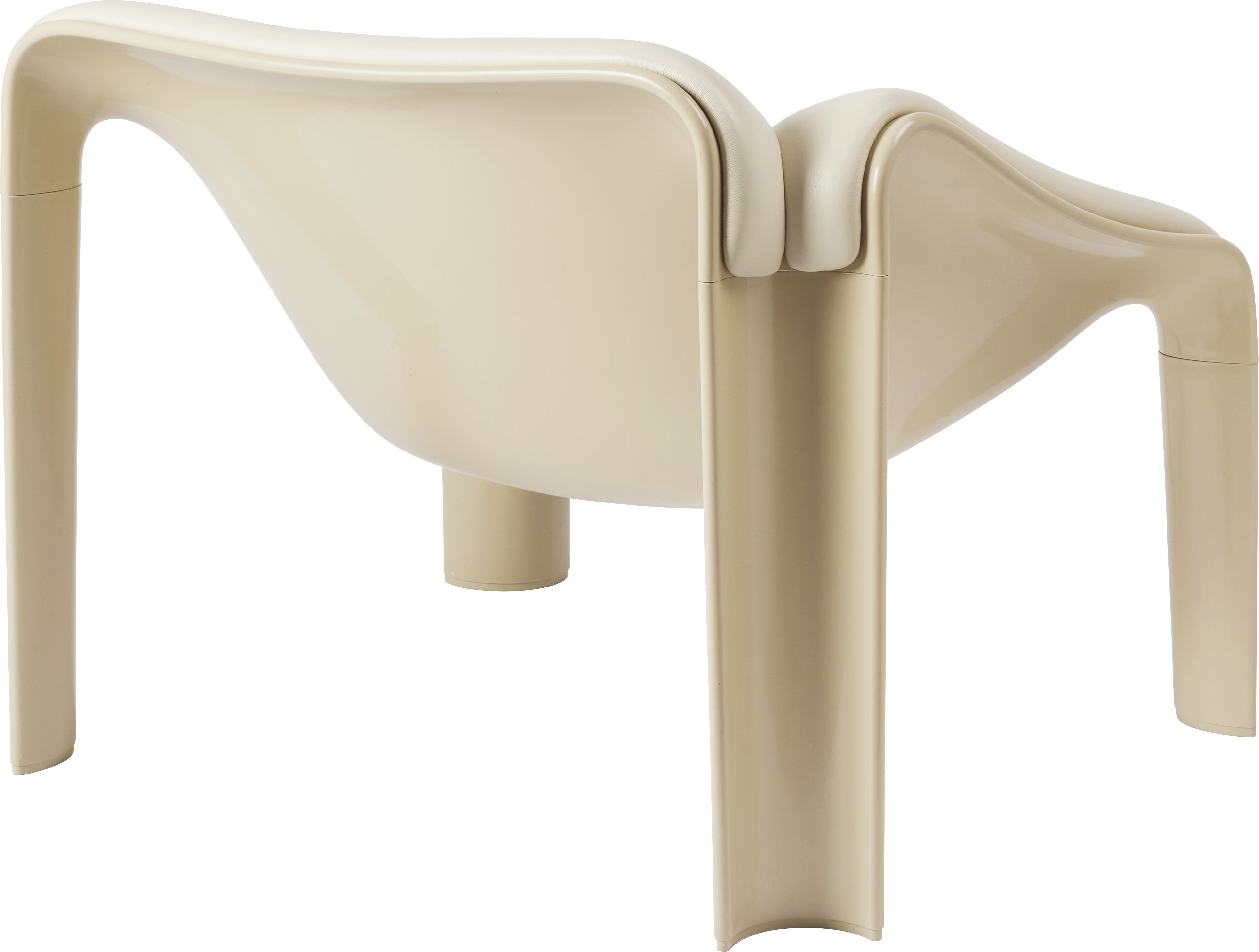 F300 Armchair White Leather with Cream Base [Amelia Revised]