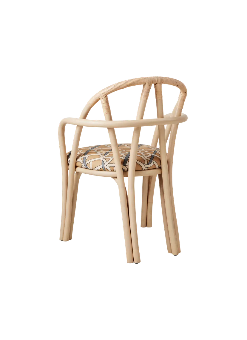 Polsterstuhl BISTRA mit Rattanbasis