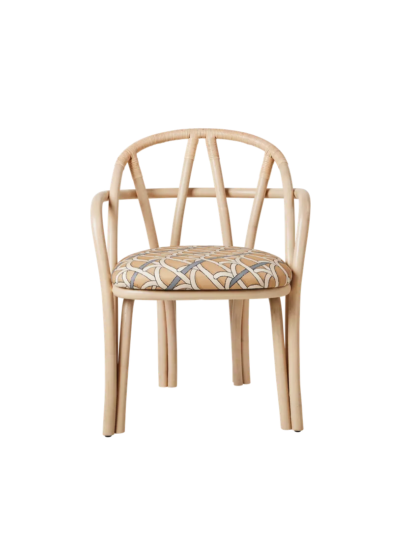 Polsterstuhl BISTRA mit Rattanbasis