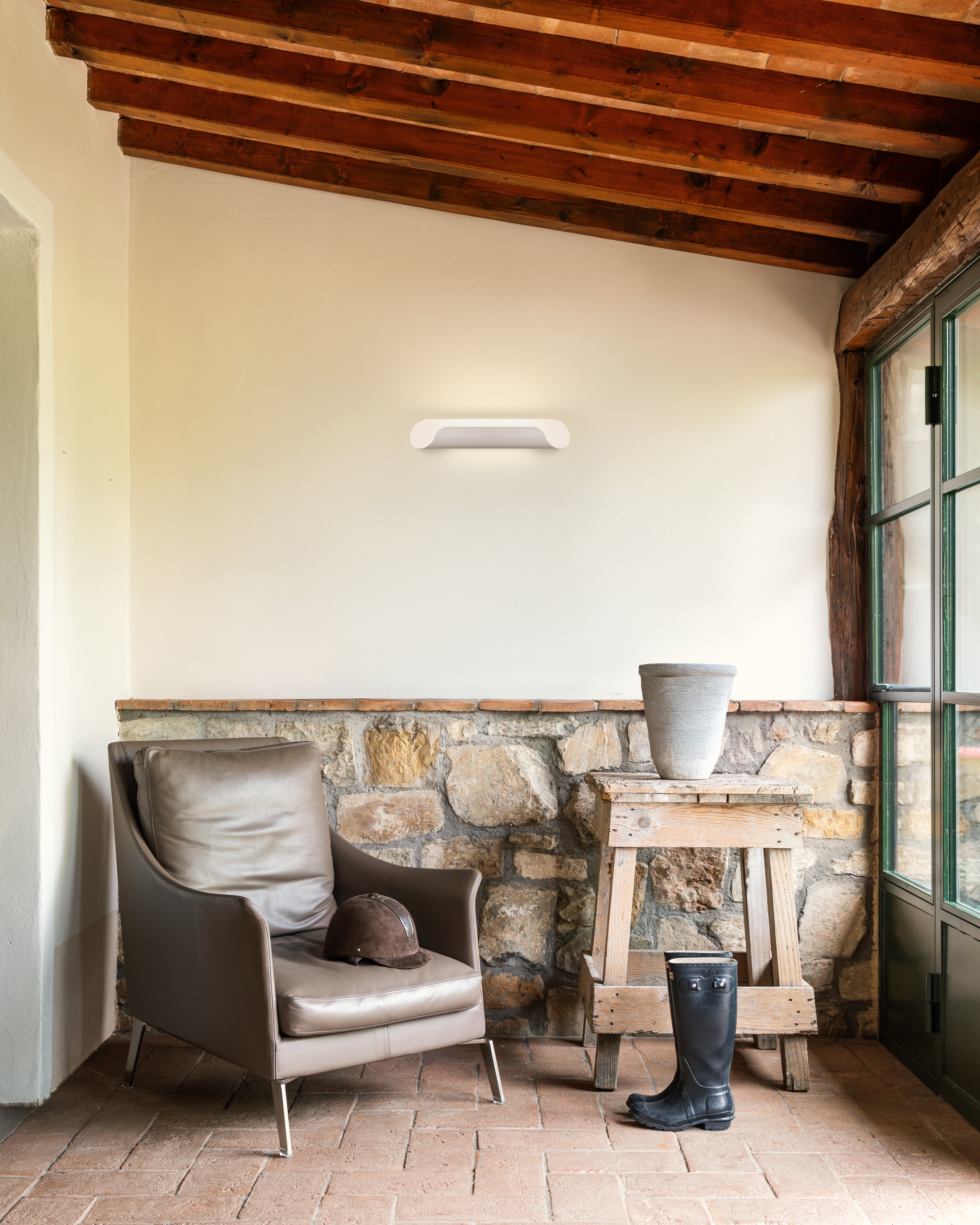 Lampa ścienna ROLL biały