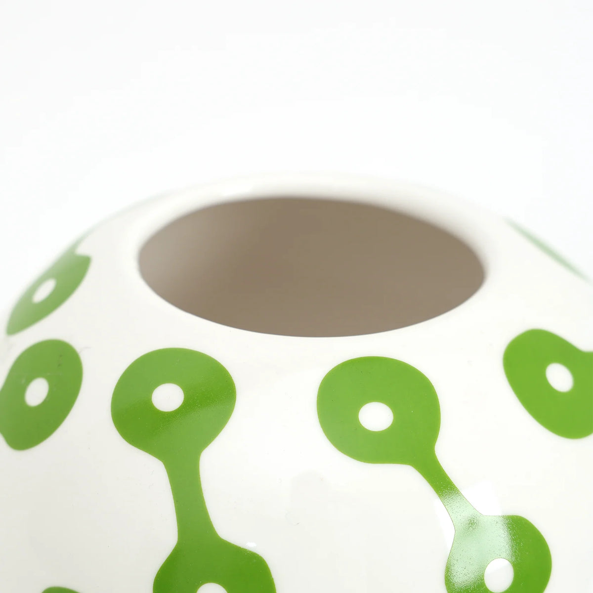 Vase mit Deckel CANOPIE - PIETRA grün mit Weiß