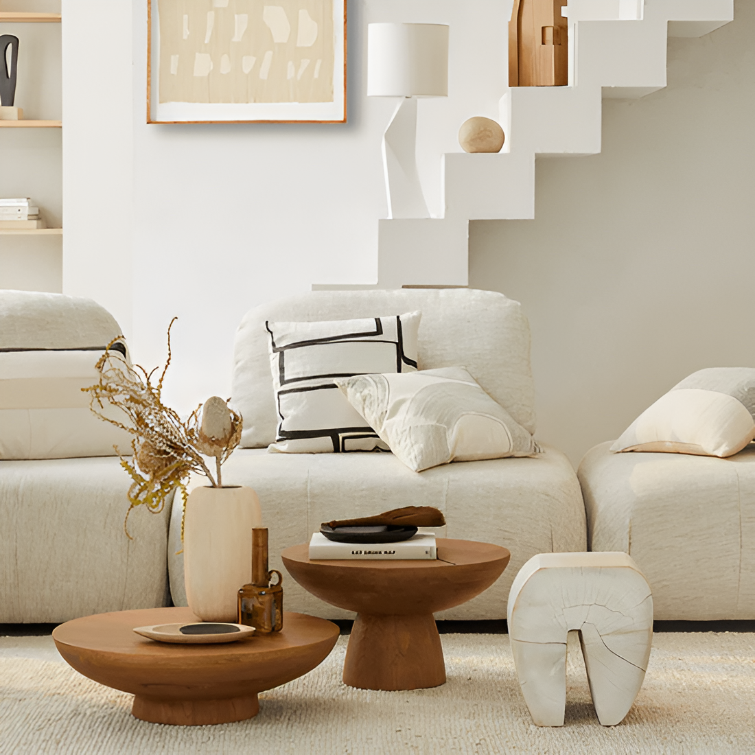 ARTE Kissen weiß mit schwarzem Aufdruck