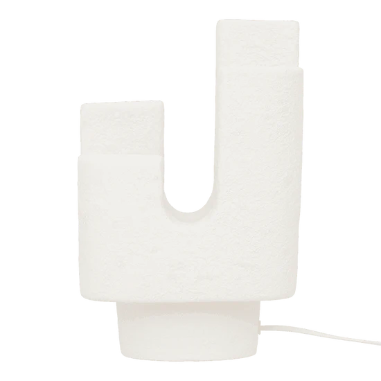 CUARTO Tischleuchte weiße Keramik