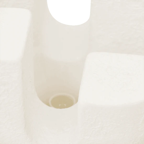 CUARTO Tischleuchte weiße Keramik