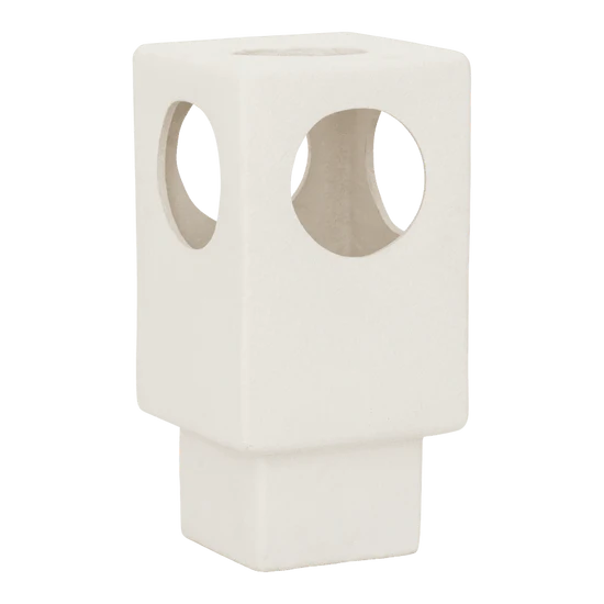 LYCKA Tischlampe aus weißem Steinzeug