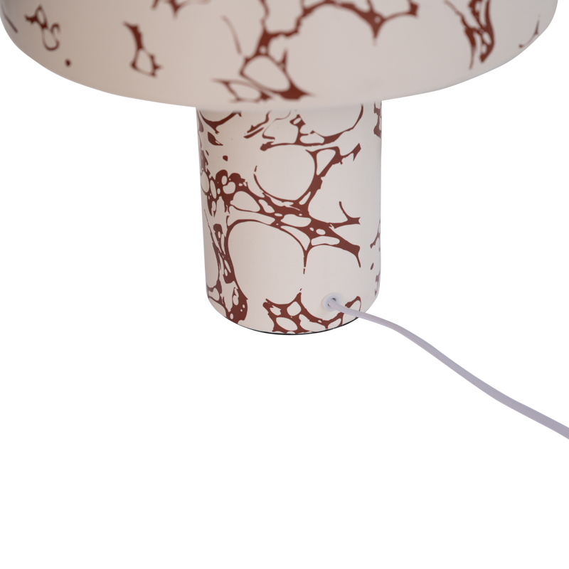 Fluido table lamp cream-brown ceramics