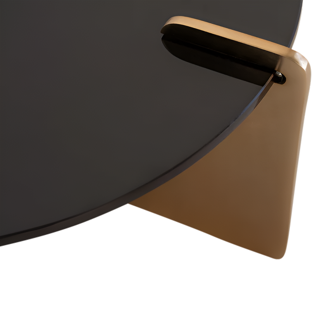 LINN Couchtisch mit Glasplatte und Metallgestell