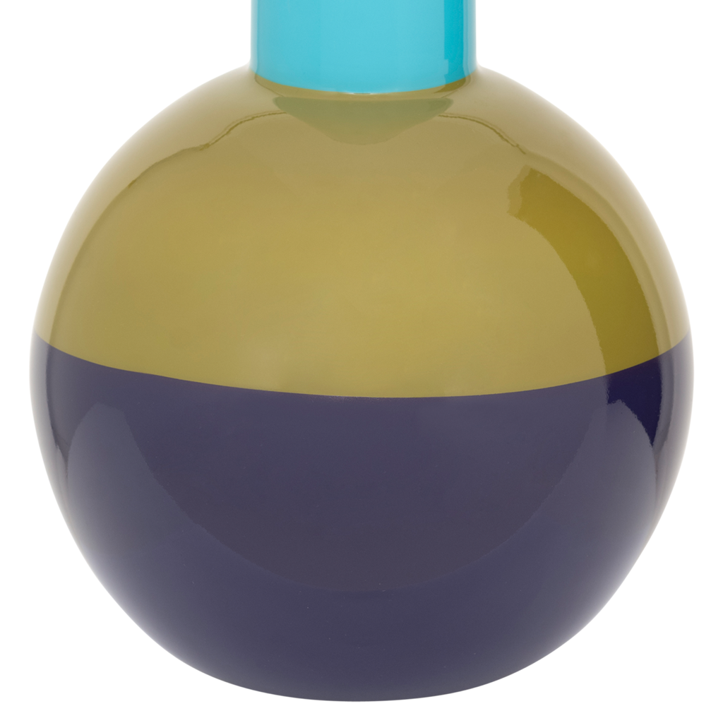 Wazon szklany LAHJA blau mit grünem